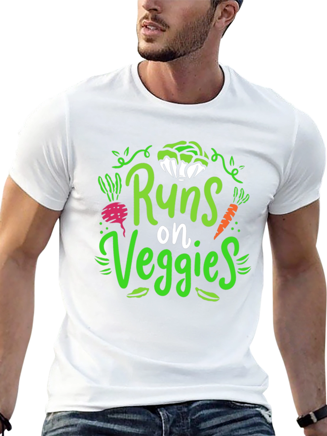 Runs on Veggies T-Shirt - Vegan Lifestyle Tee