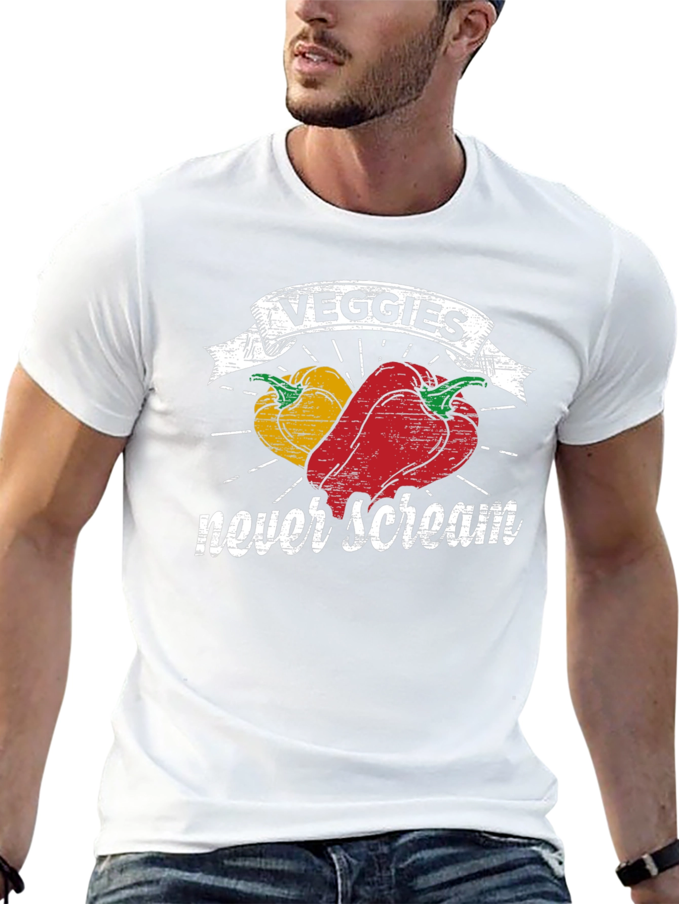 Veggies Never Scream Graphic T-Shirt