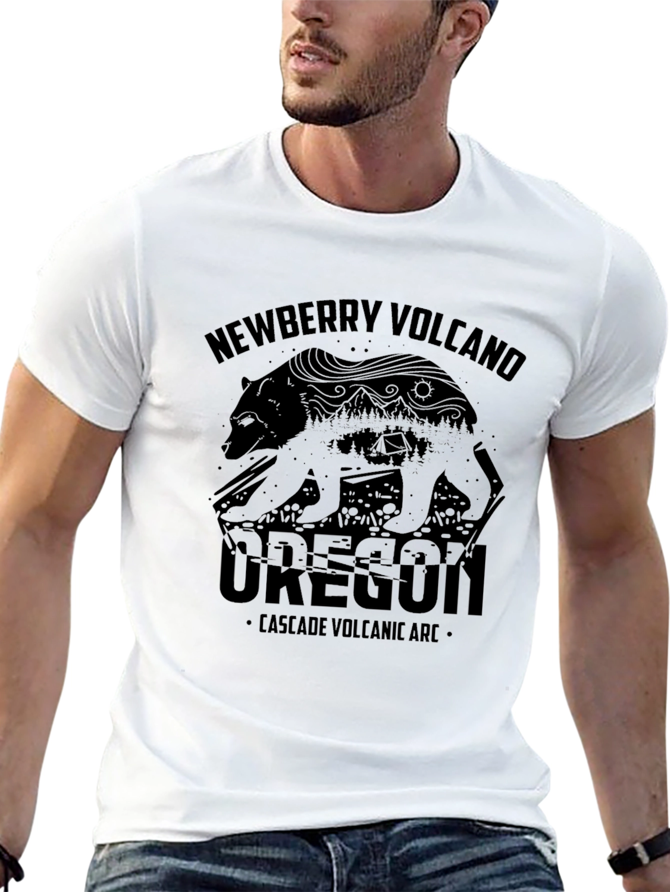 Newberry Volcano Oregon Black T-Shirt