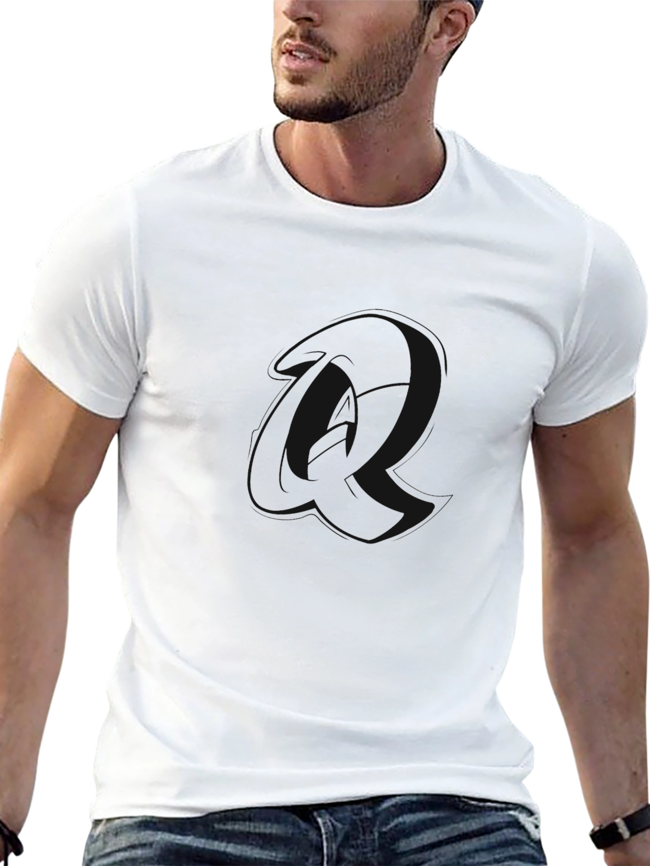 Mens Solid Black Crew Neck T-Shirt