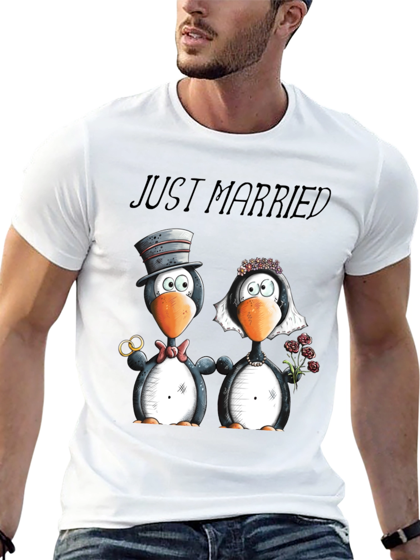 Just Married Penguins T-Shirt
