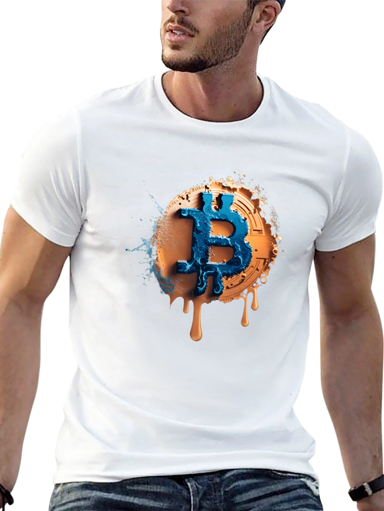 Bitcoin Splash Graphic Tee - Crypto Fashion