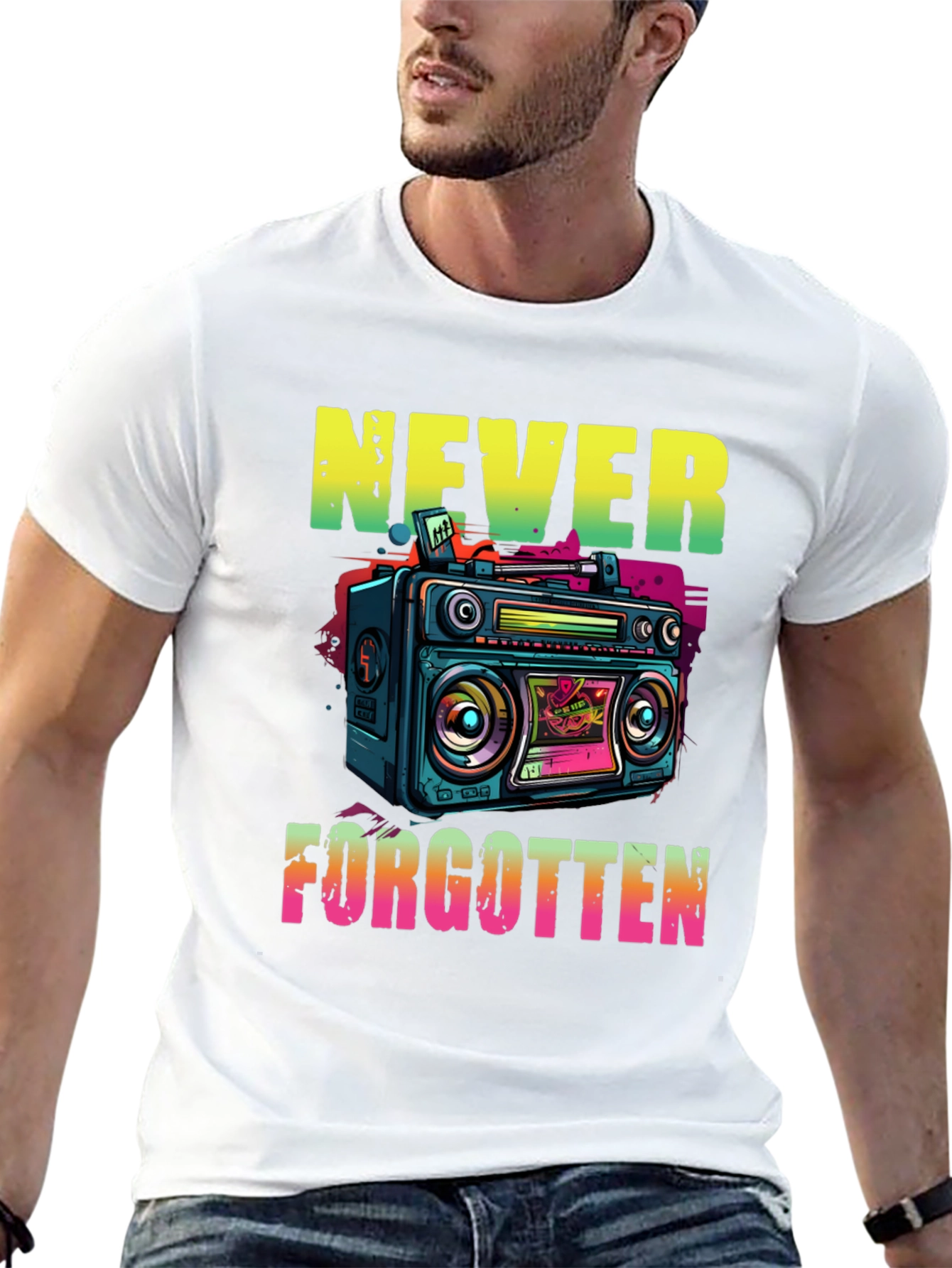 Retro Boombox Never Forgotten T-Shirt