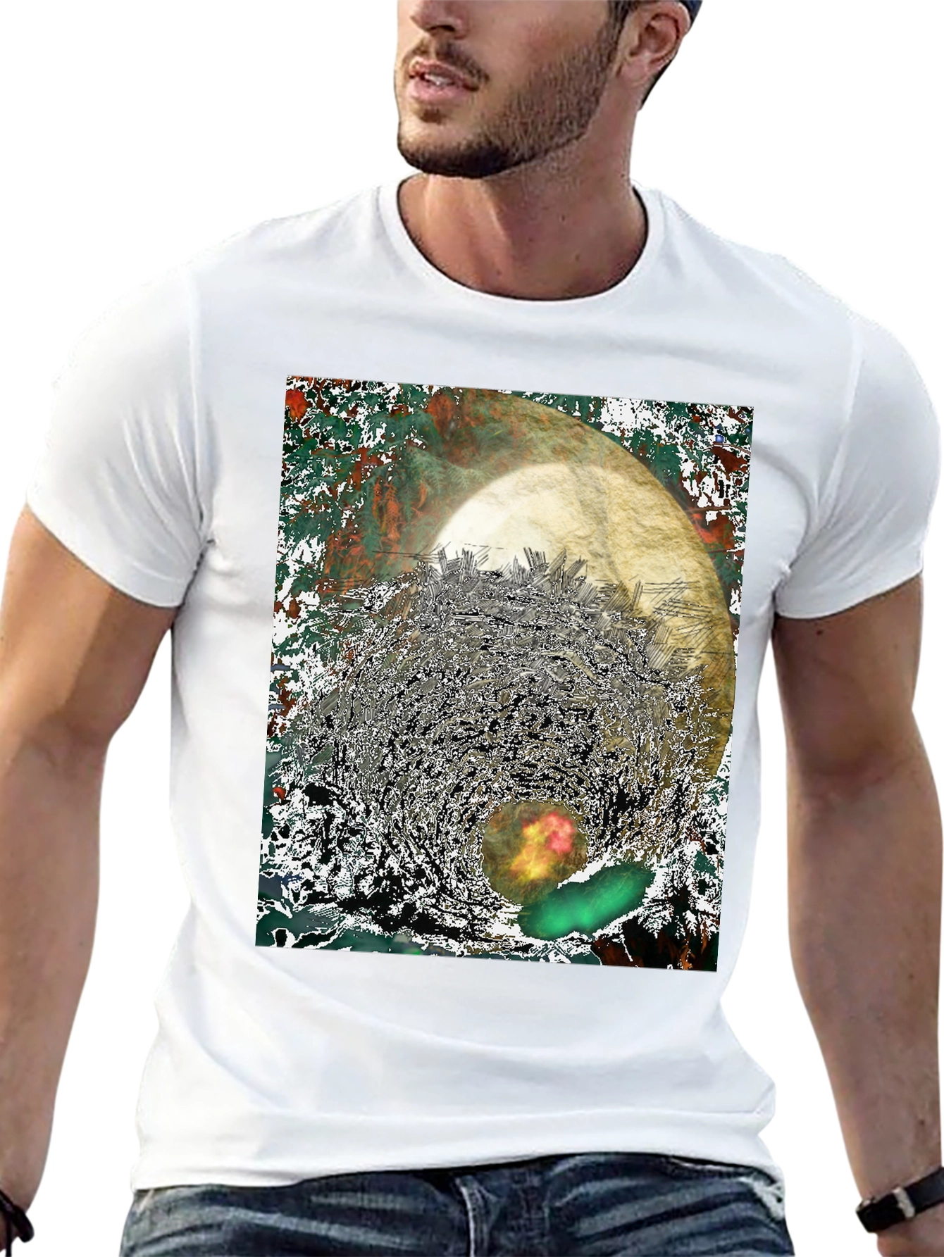 Abstract Print Tee - Unique Graphic T-Shirt