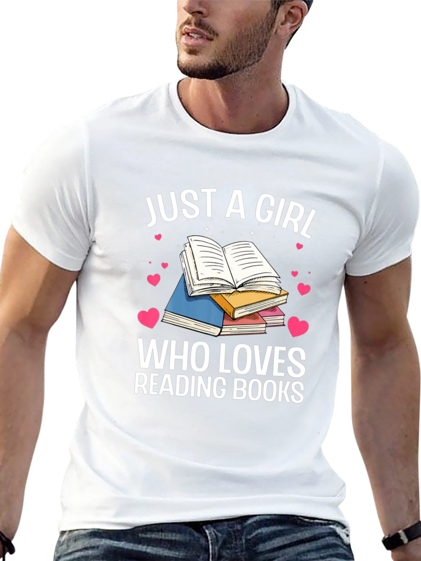 Just A Girl Who Loves Reading Books T-Shirt