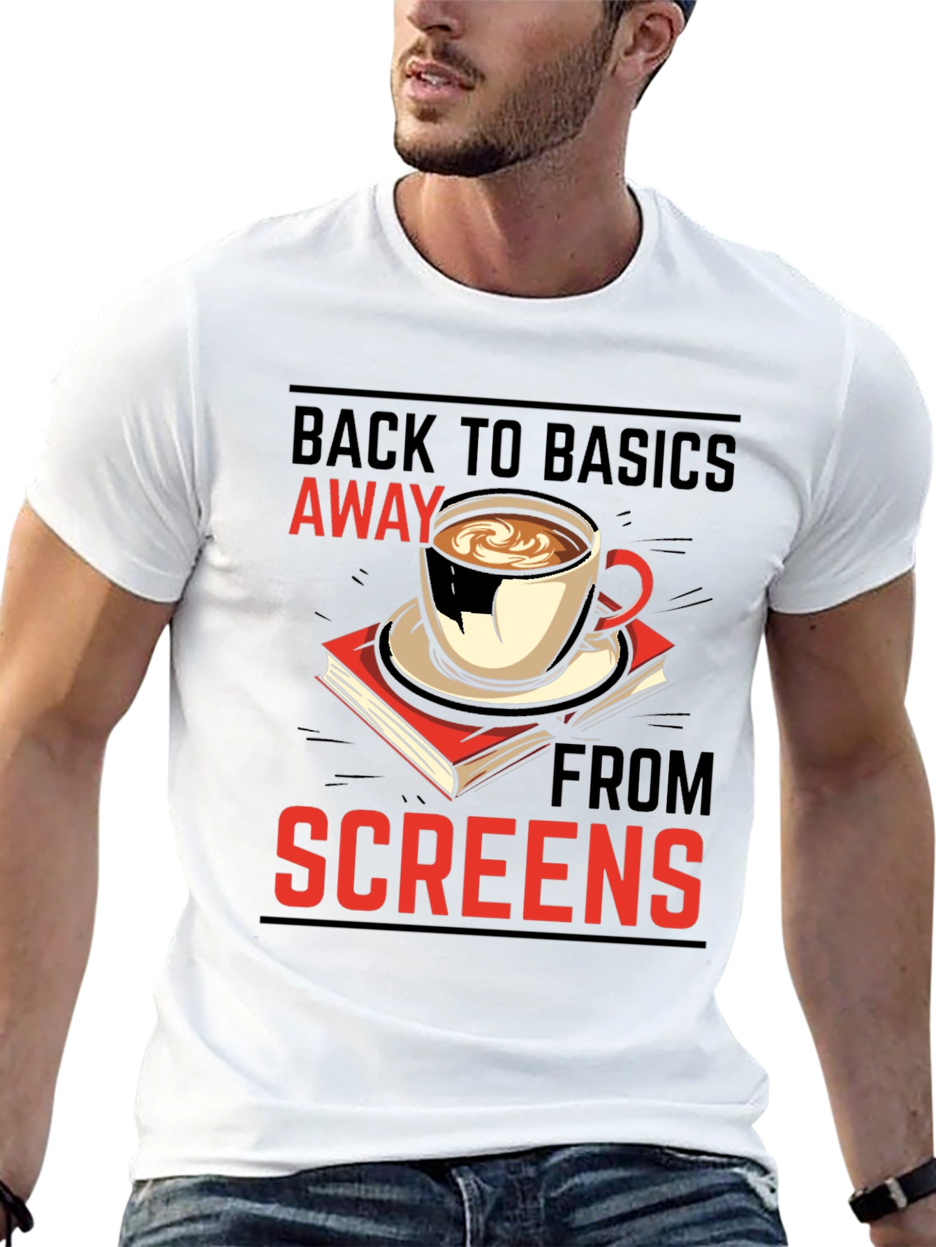 Back to Basics T-Shirt: Coffee & Books