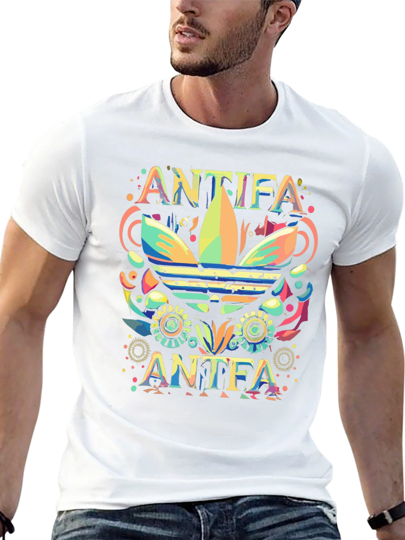 Antifa Adidas Inspired Graphic Tee - Unisex