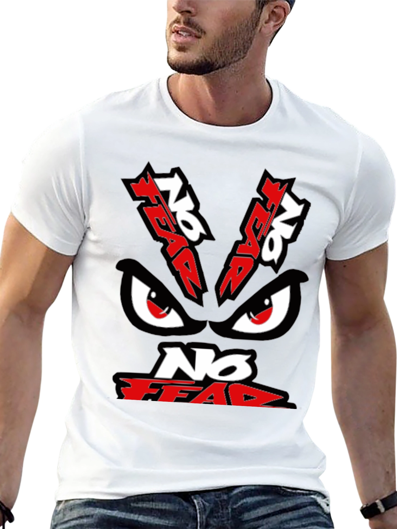 No Fear Graphic Print Black T-Shirt