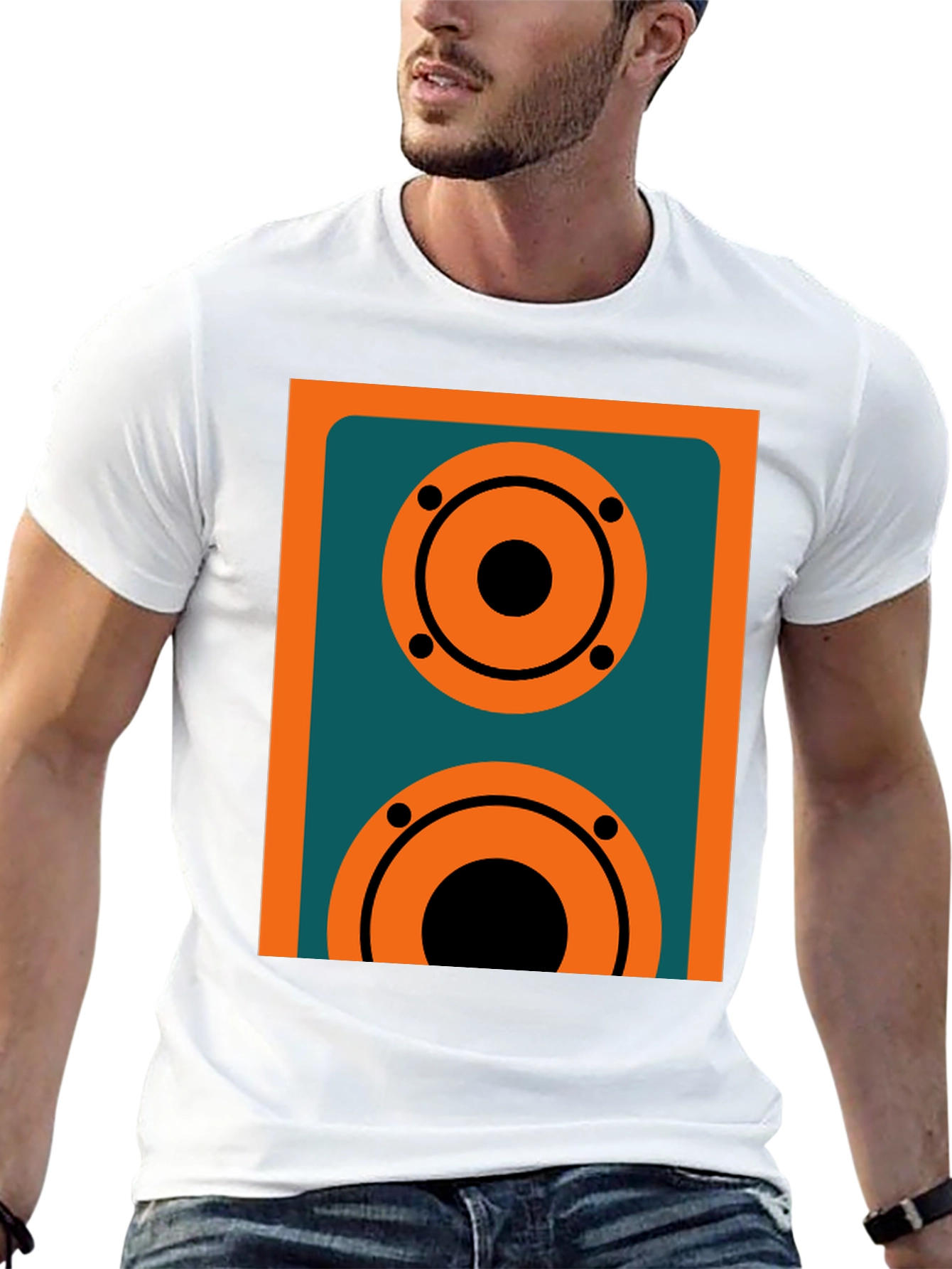 Retro Speaker Graphic Tee - Black