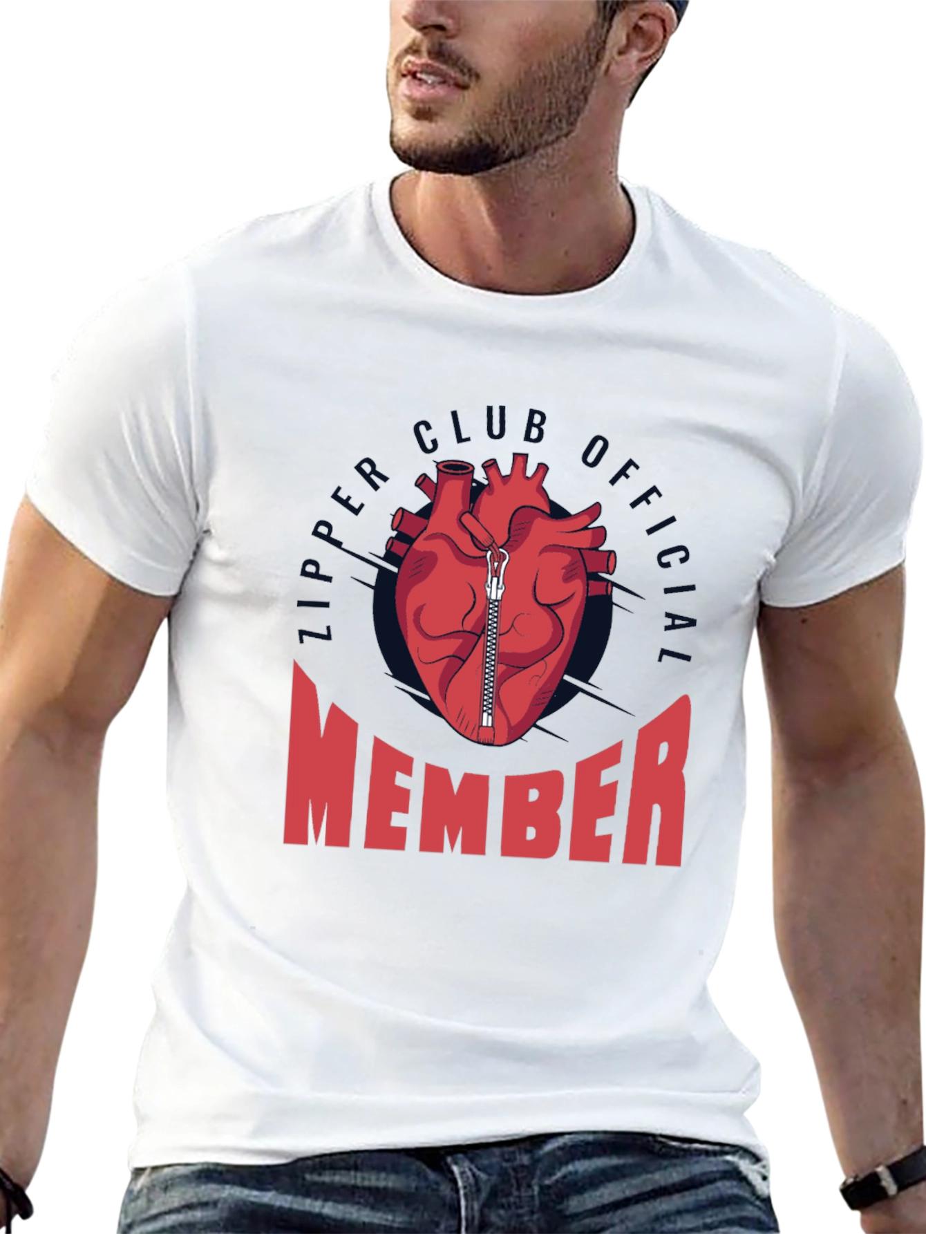 Zipper Club Member Novelty Graphic T-Shirt