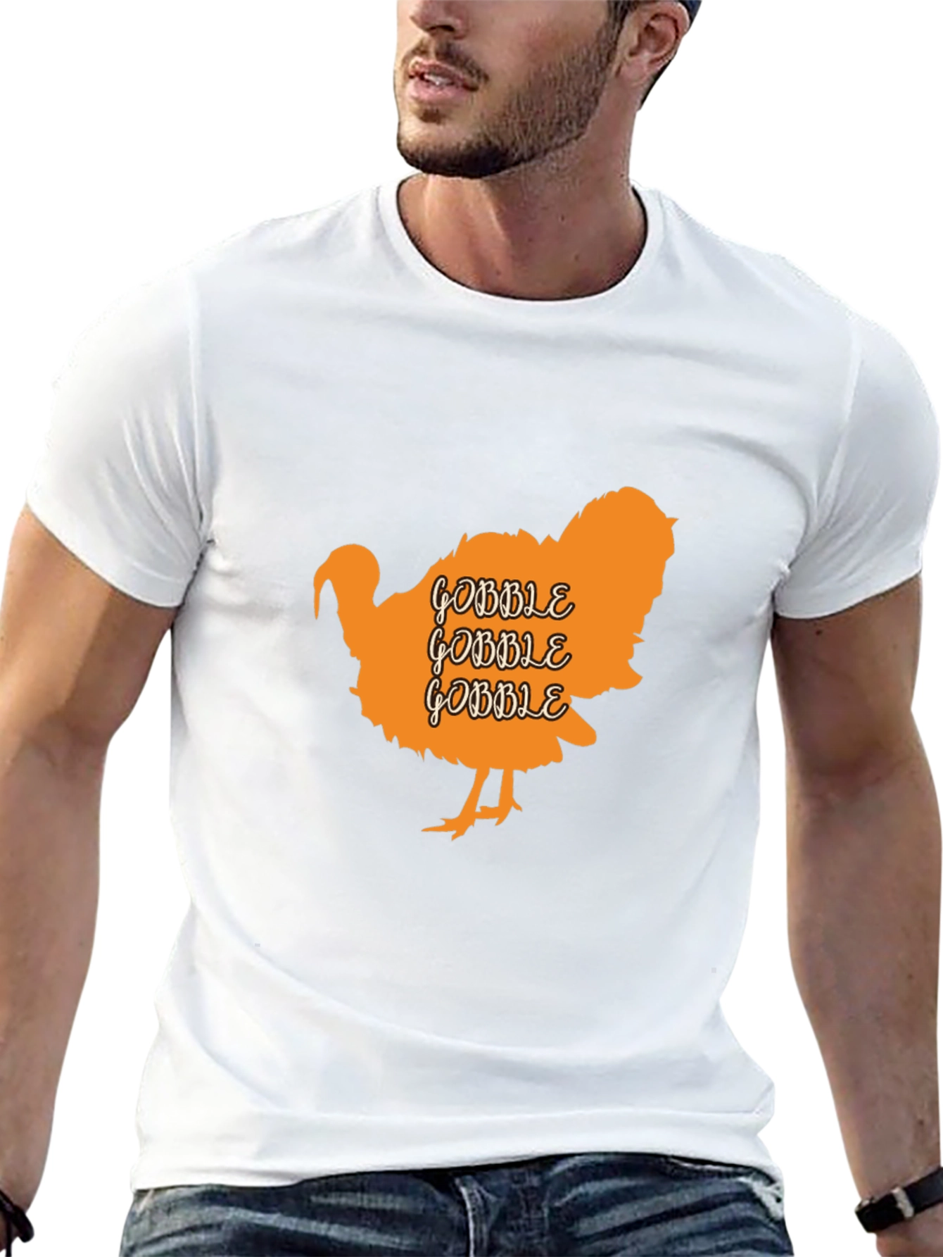 Thanksgiving Turkey Gobble Graphic Tee