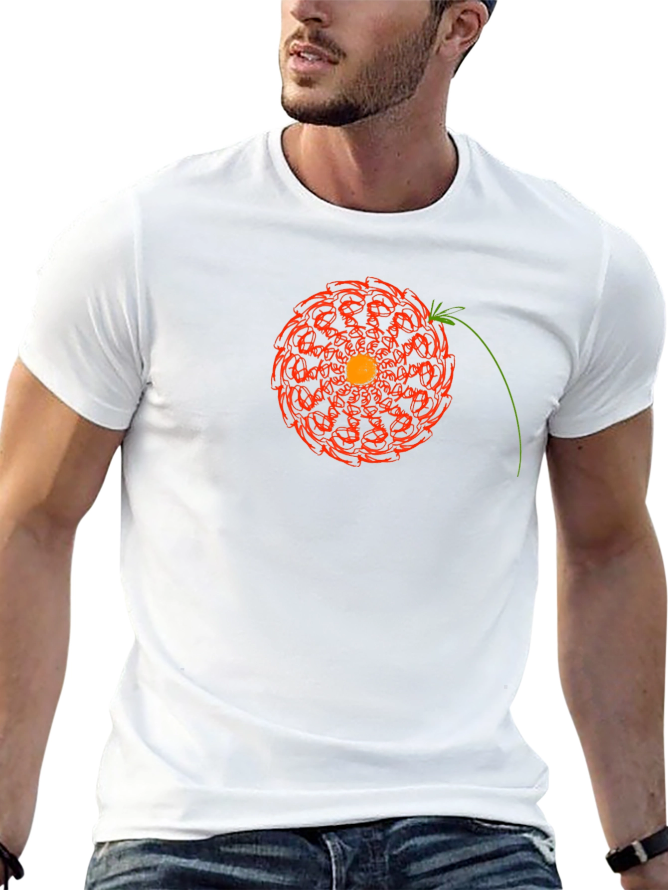 Geometric Floral Mandala Graphic Tee