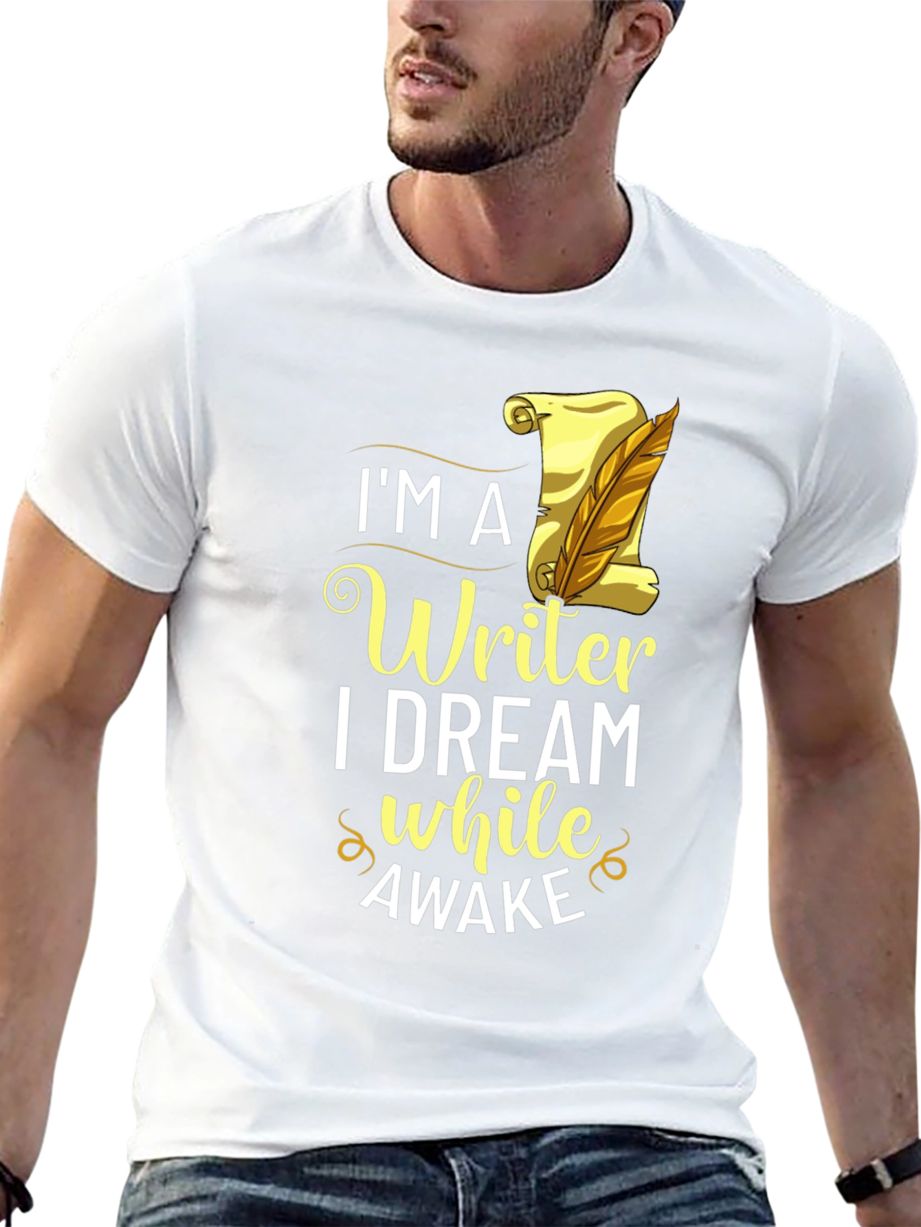 Writer Dream Awake Black Graphic Tee