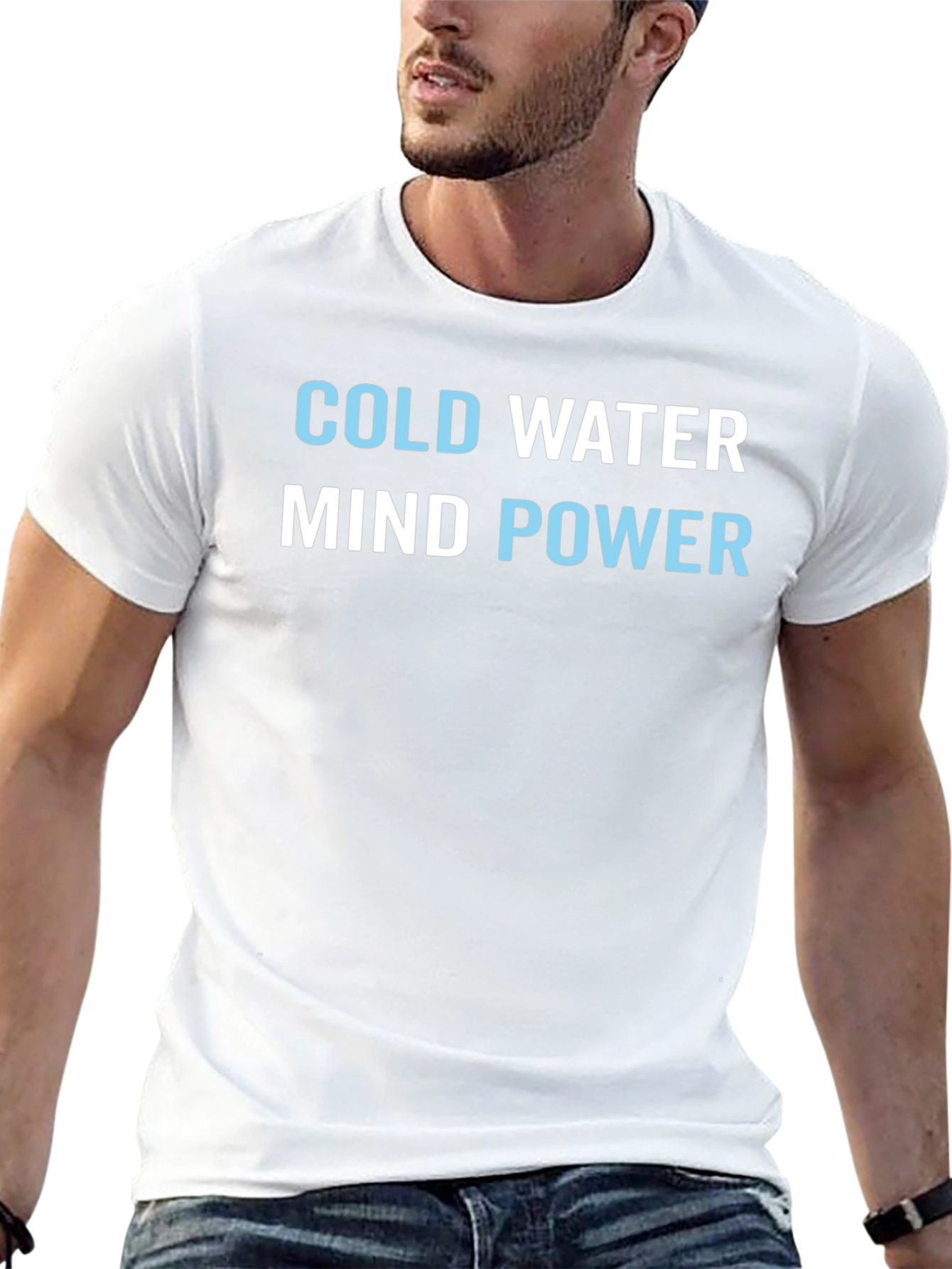 Cold Water Mind Power Graphic Tee - Black