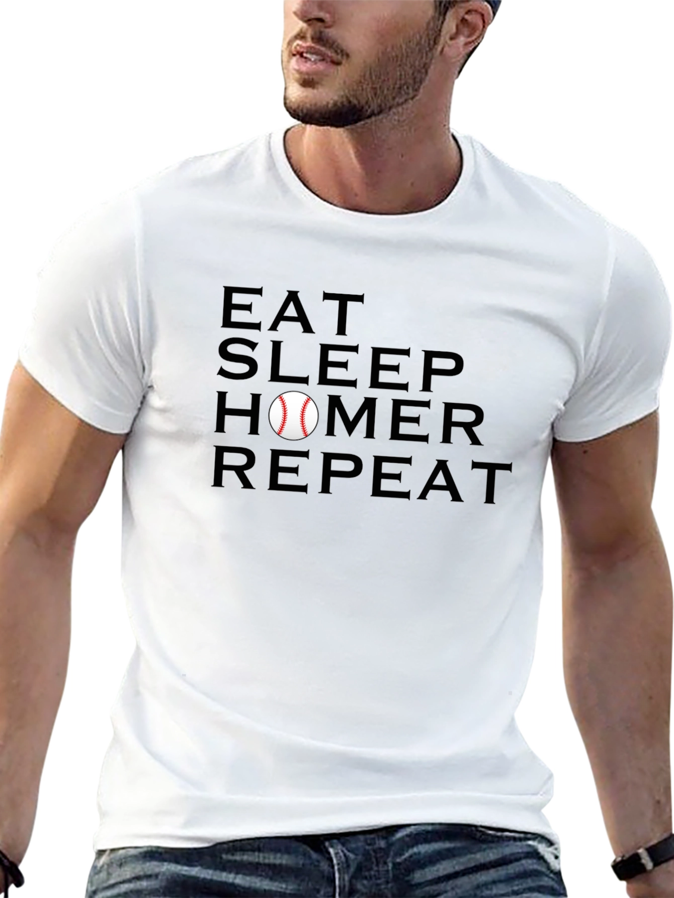 Eat Sleep Homer Repeat Baseball T-Shirt