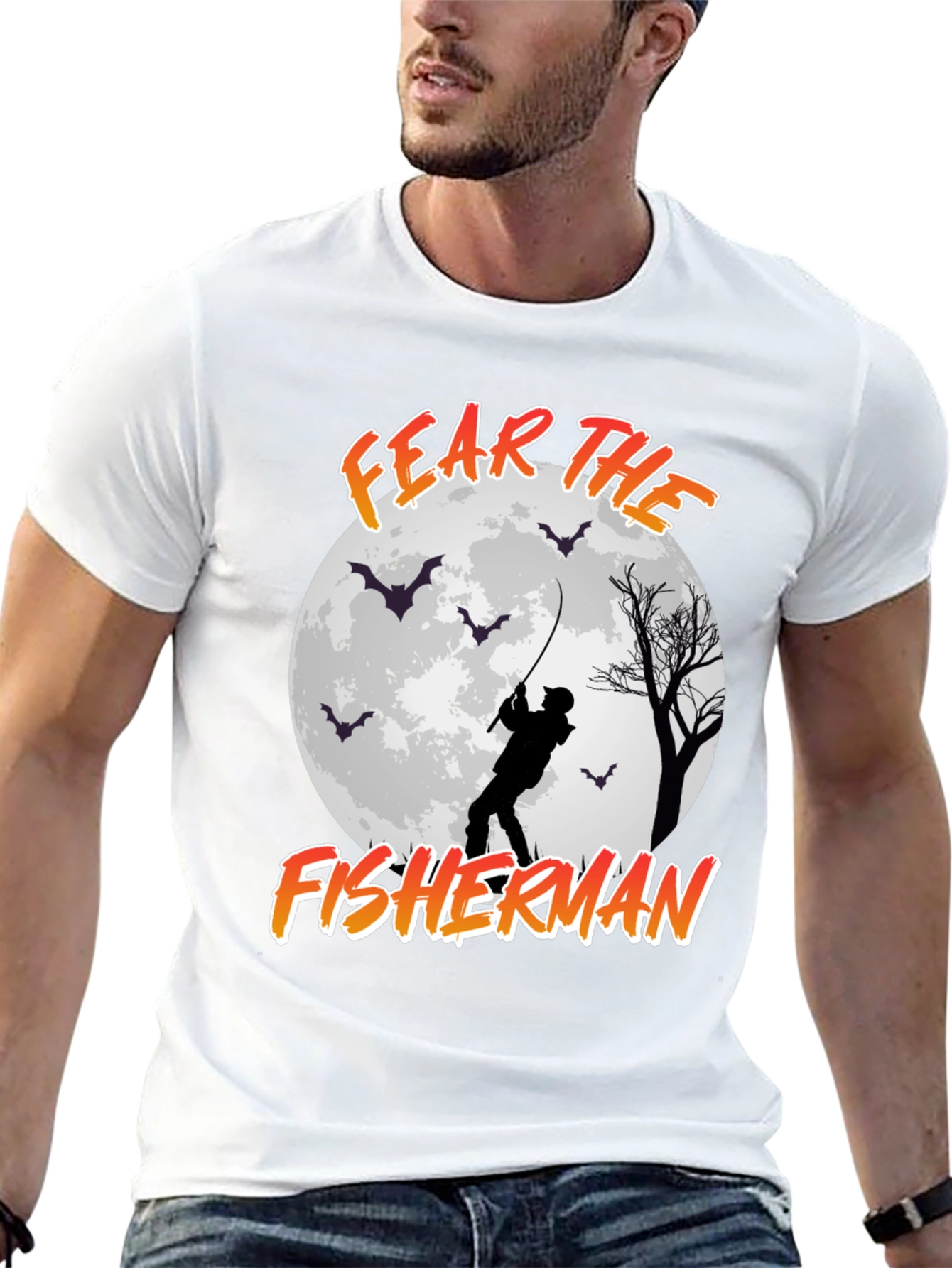 Fear the Fisherman Graphic Tee - Halloween Fishing Shirt