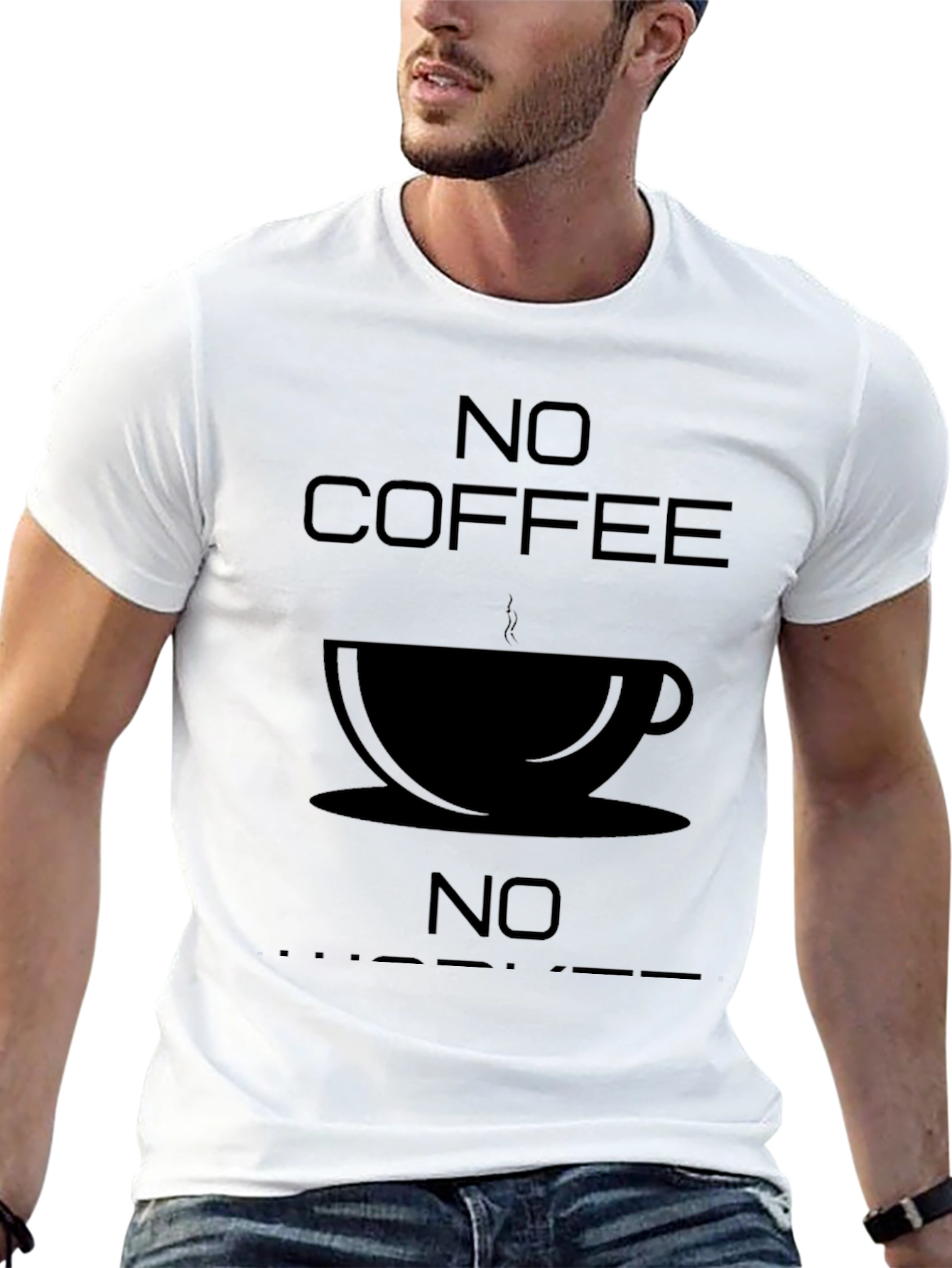 No Coffee No Hustle Black Graphic T-Shirt