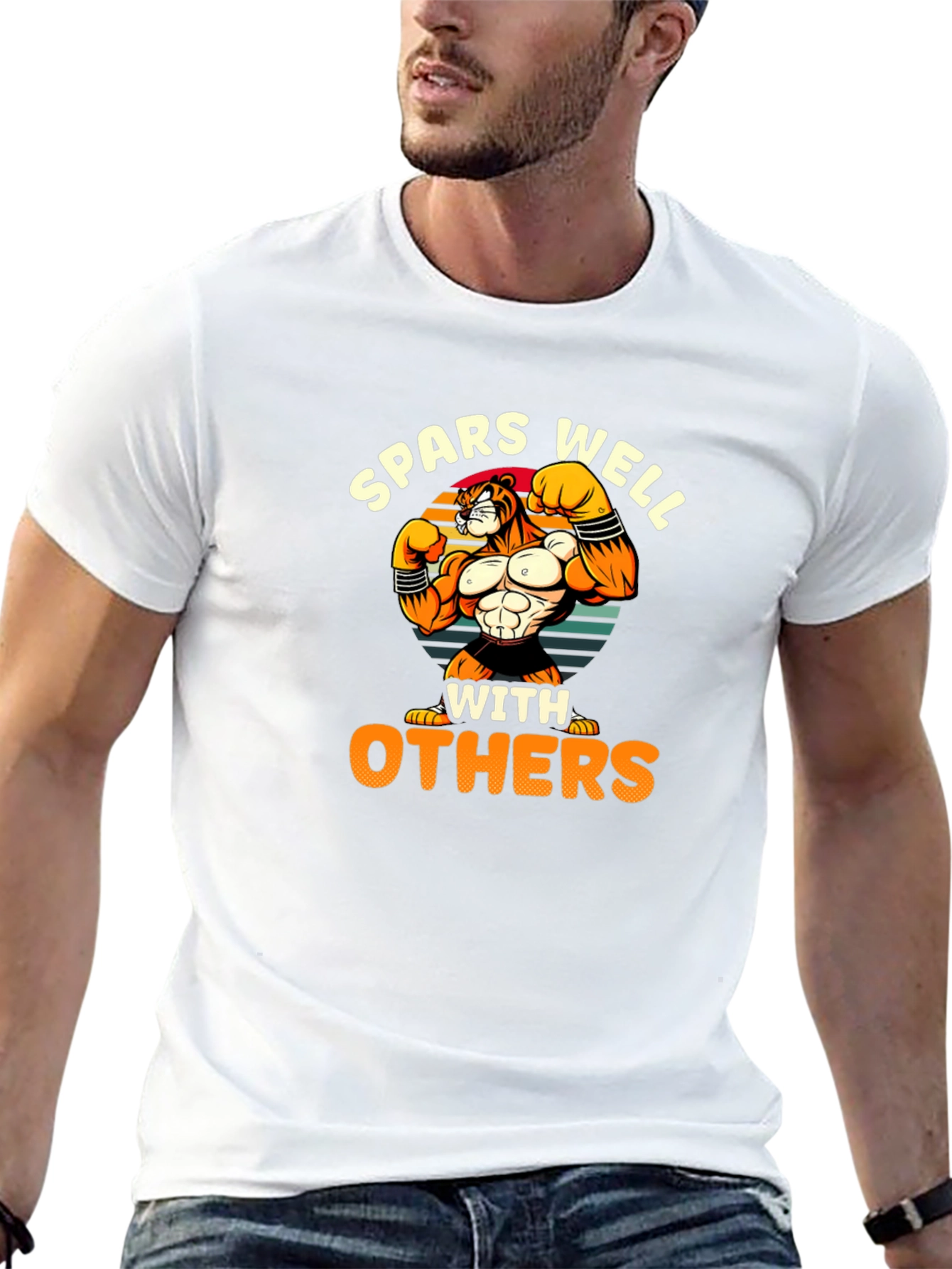 Sparring Tiger T-Shirt - Funny Gym Tee