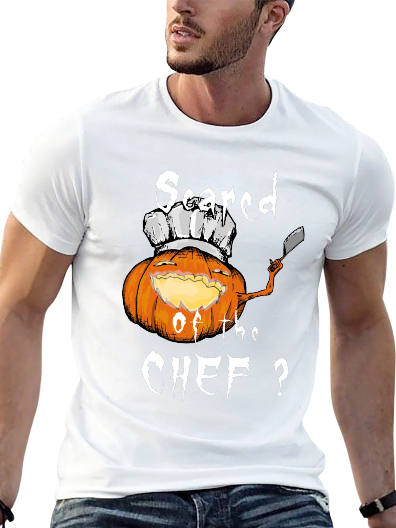 Scared of the Chef? Halloween Pumpkin T-Shirt