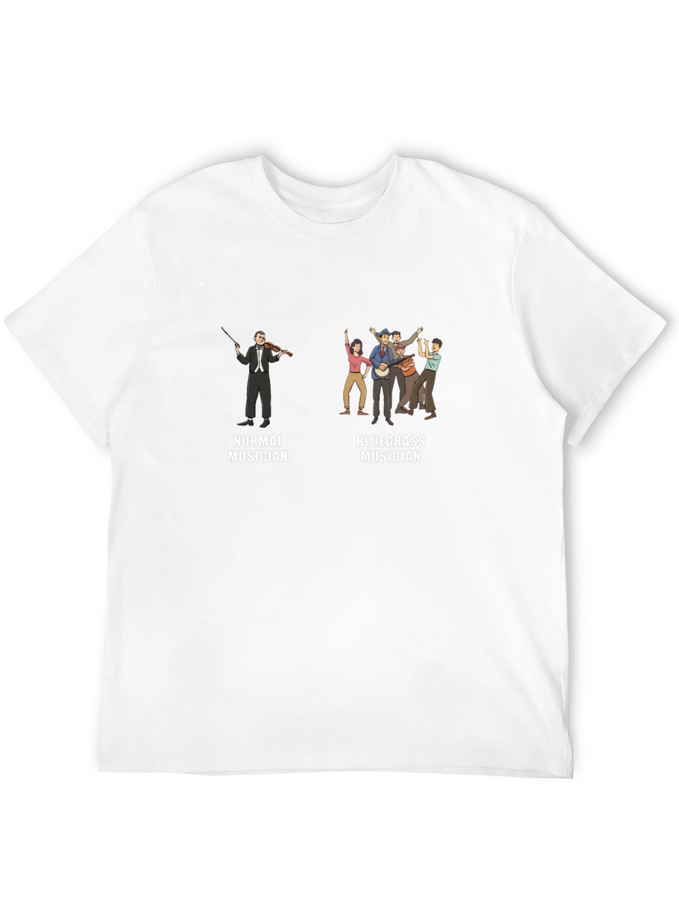 Normal vs. Bluegrass Musician Black T-Shirt