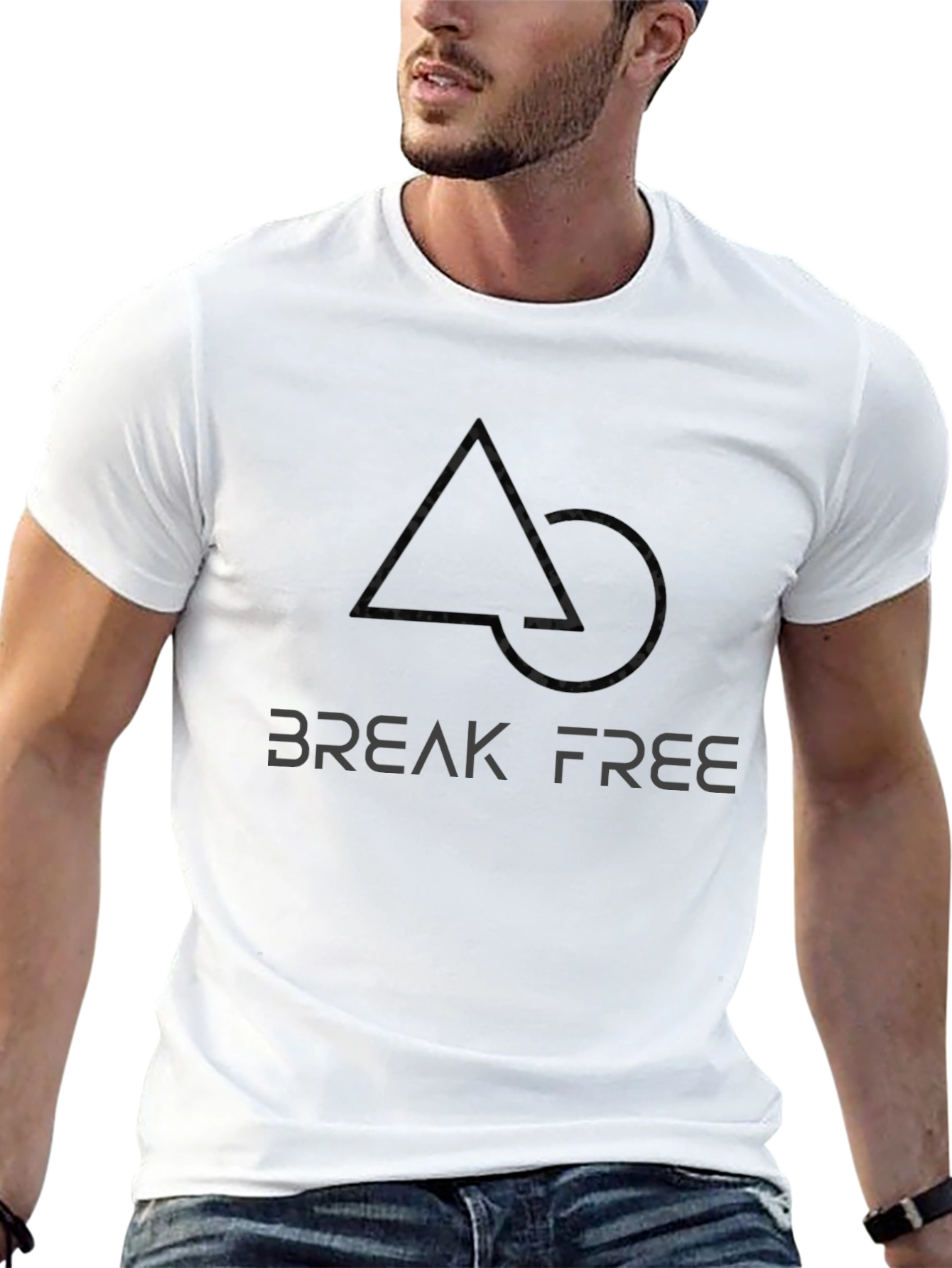 Break Free Graphic Tee - Modern Black T-Shirt