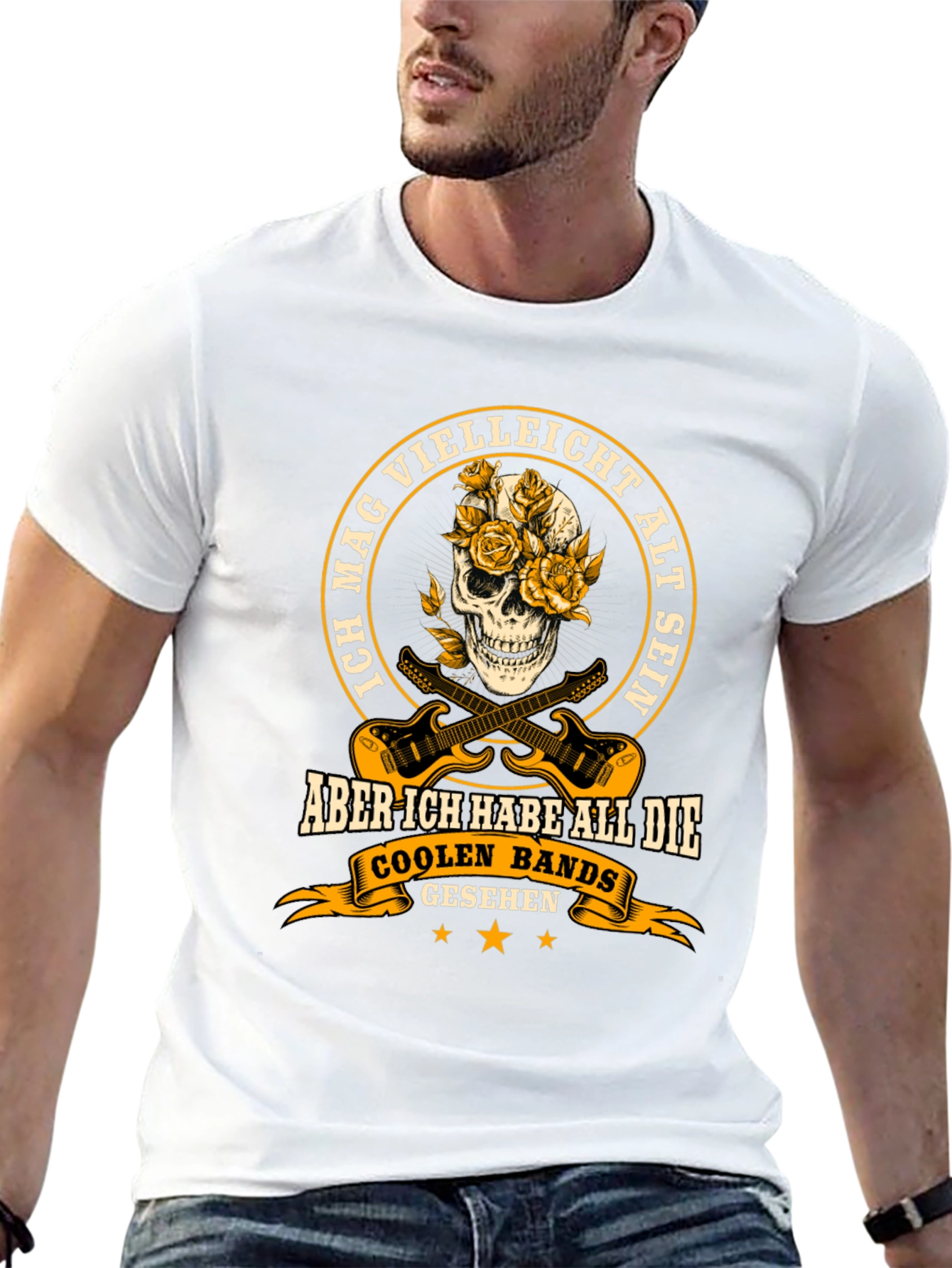Cool Bands Skull T-Shirt - German Text