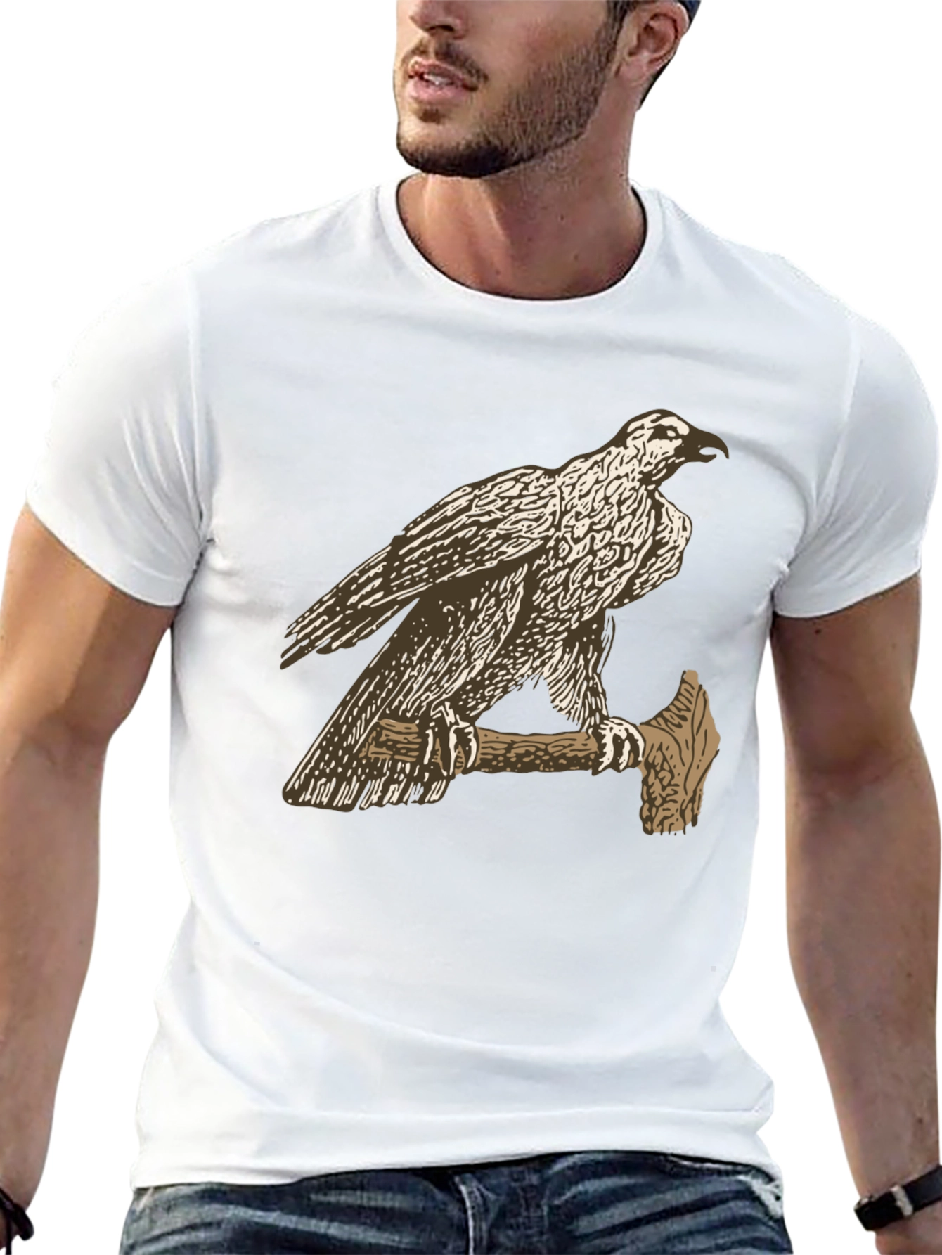 Eagle on Axe Black T-Shirt - Unique Graphic Tee
