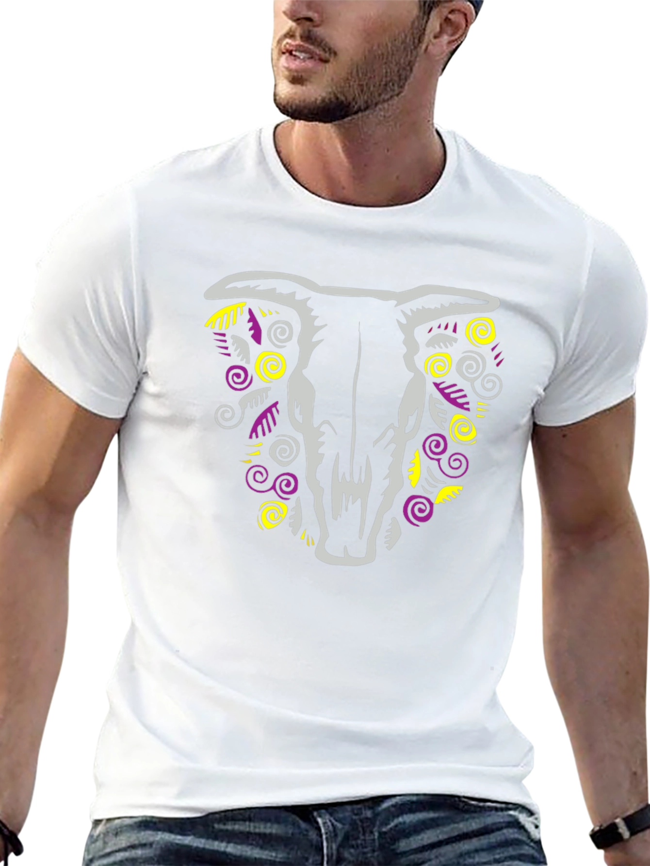 Skull Graphic T-Shirt - Trendy Mens Tee