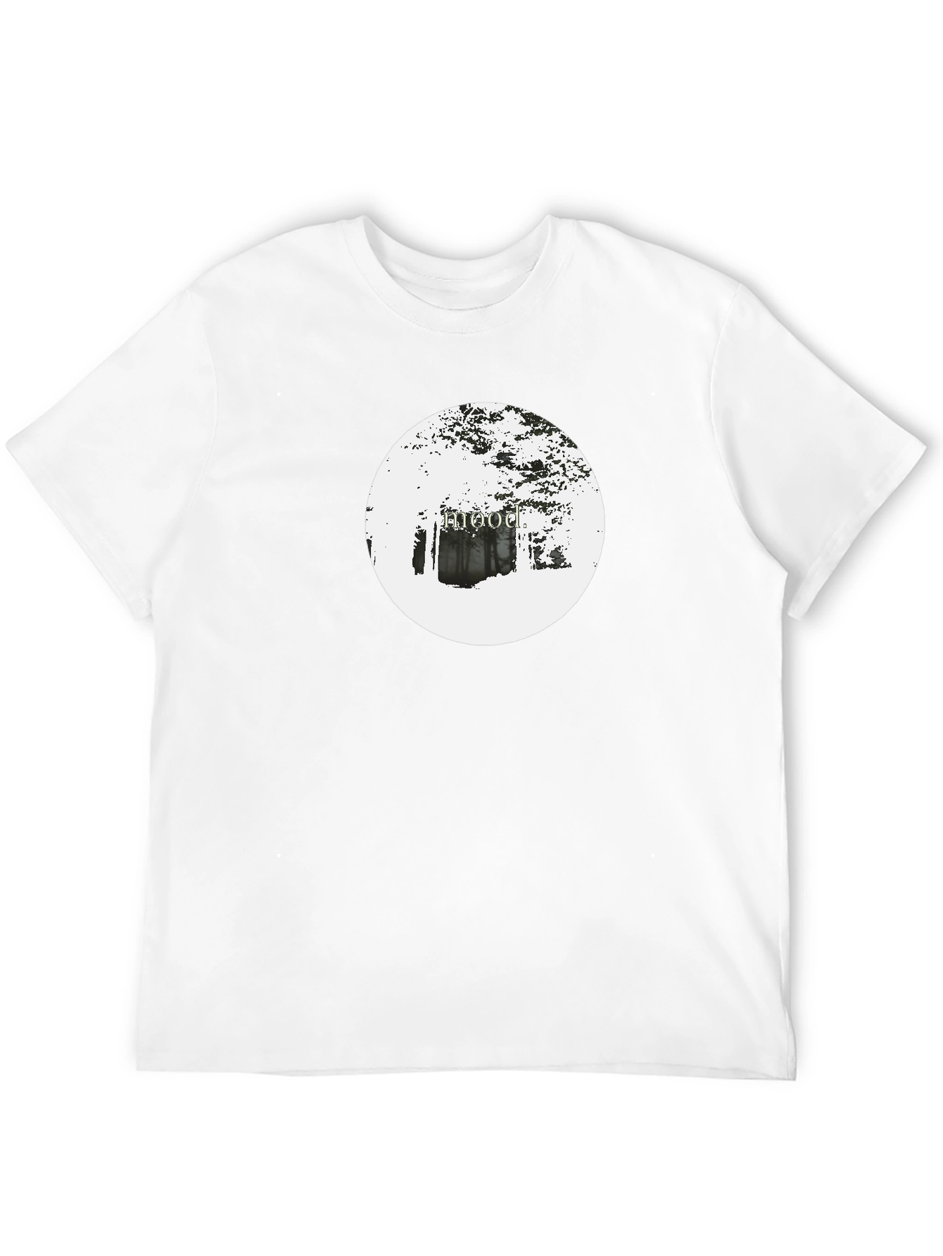 Black T-Shirt with Hooded Circle Design