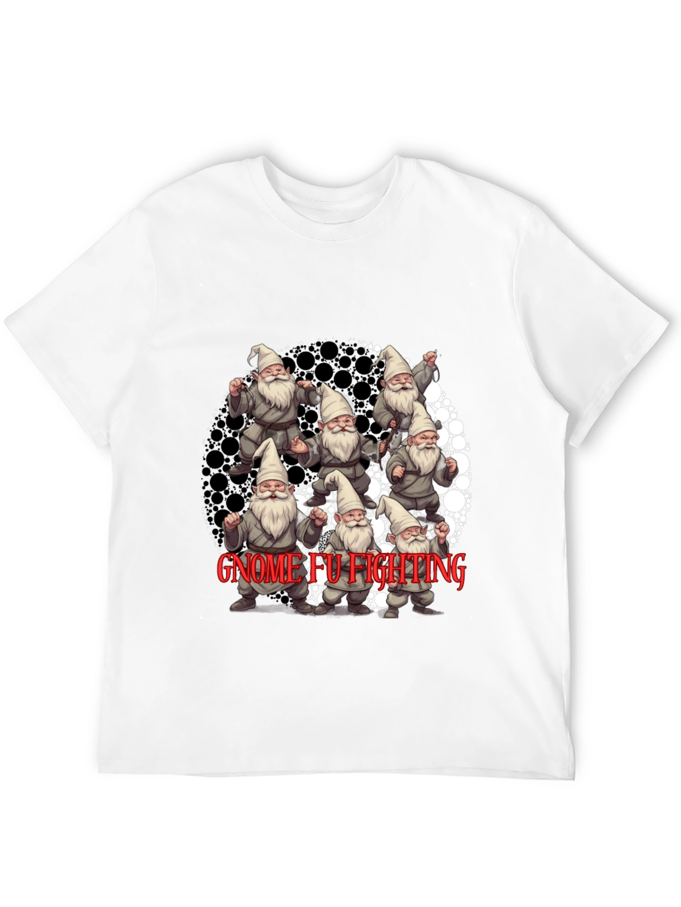 Gnome FU Fighting Black T-Shirt
