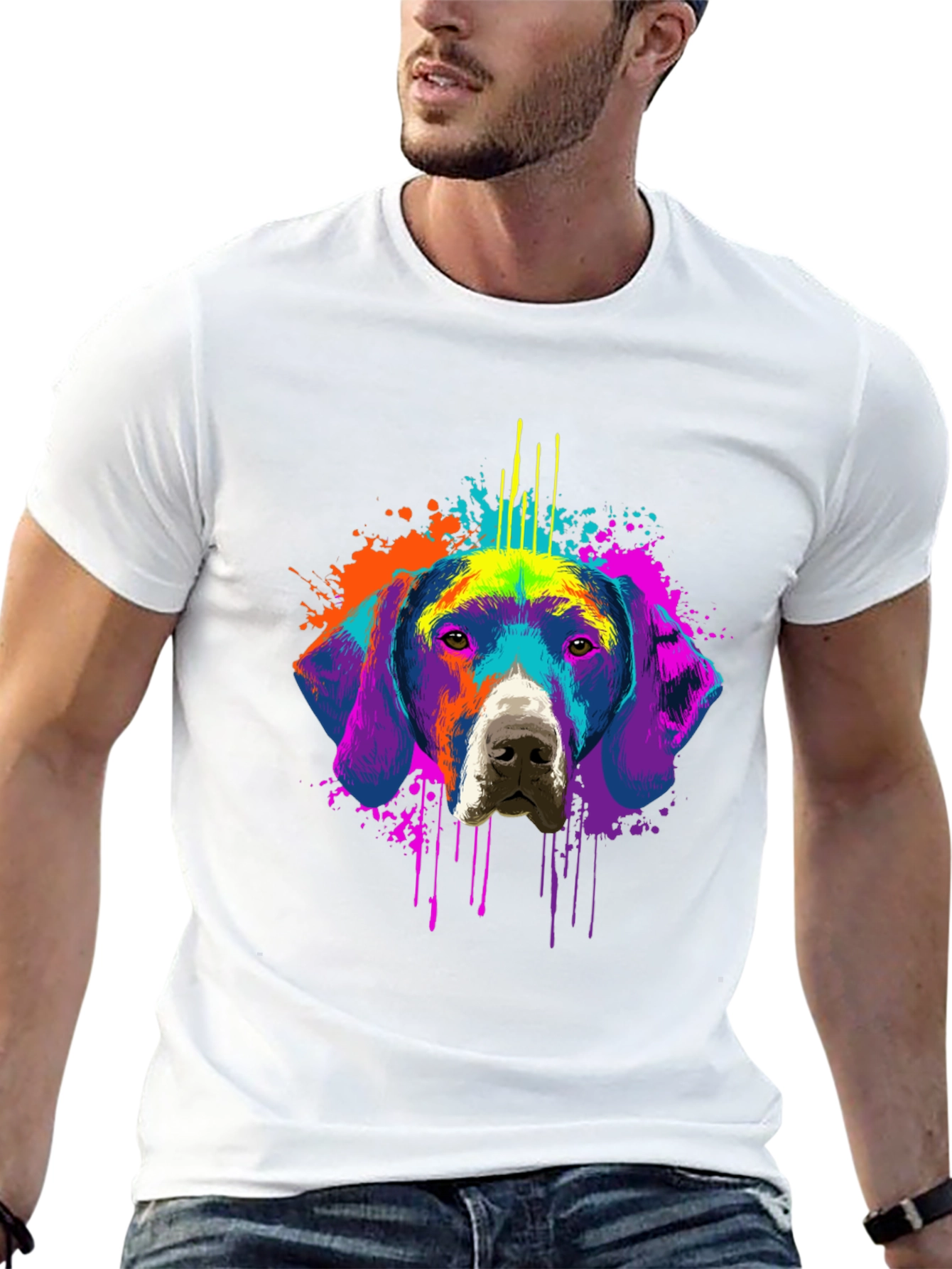 Vibrant Dog Graphic Tee