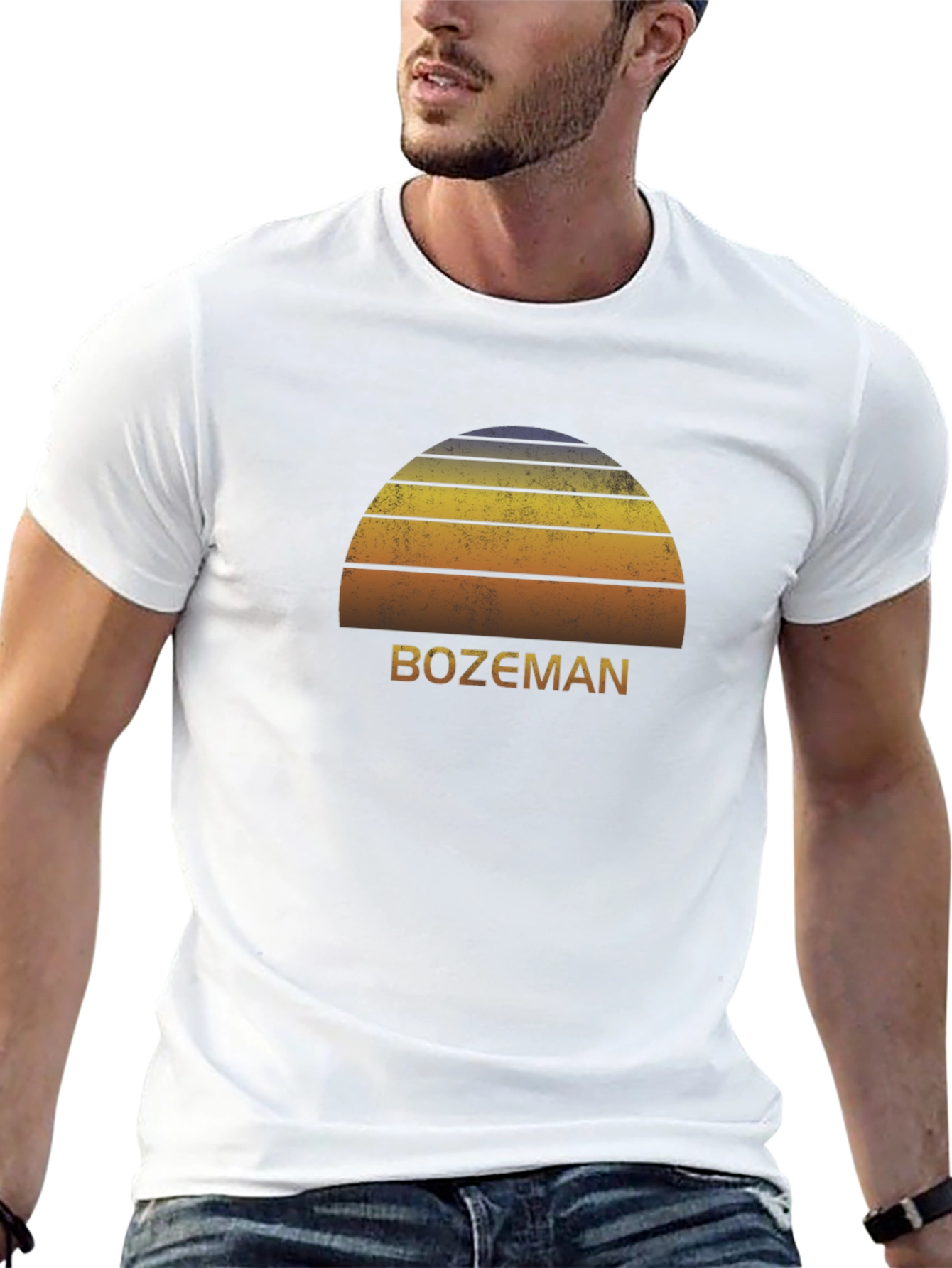 Bozeman Sunset Graphic Tee - Retro Style