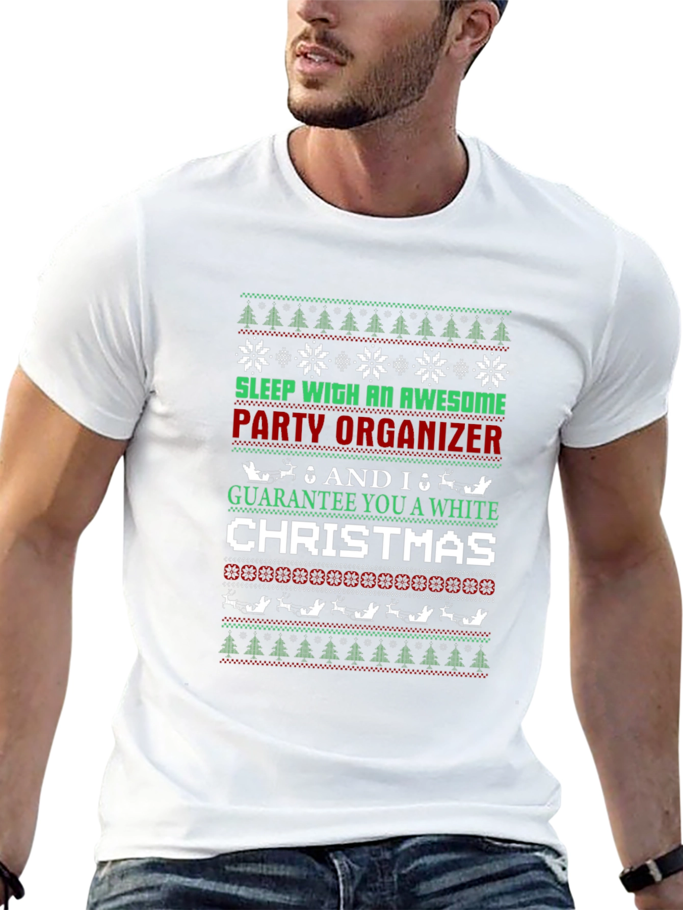 Awesome Party Organizer Ugly Christmas Sweater T-Shirt