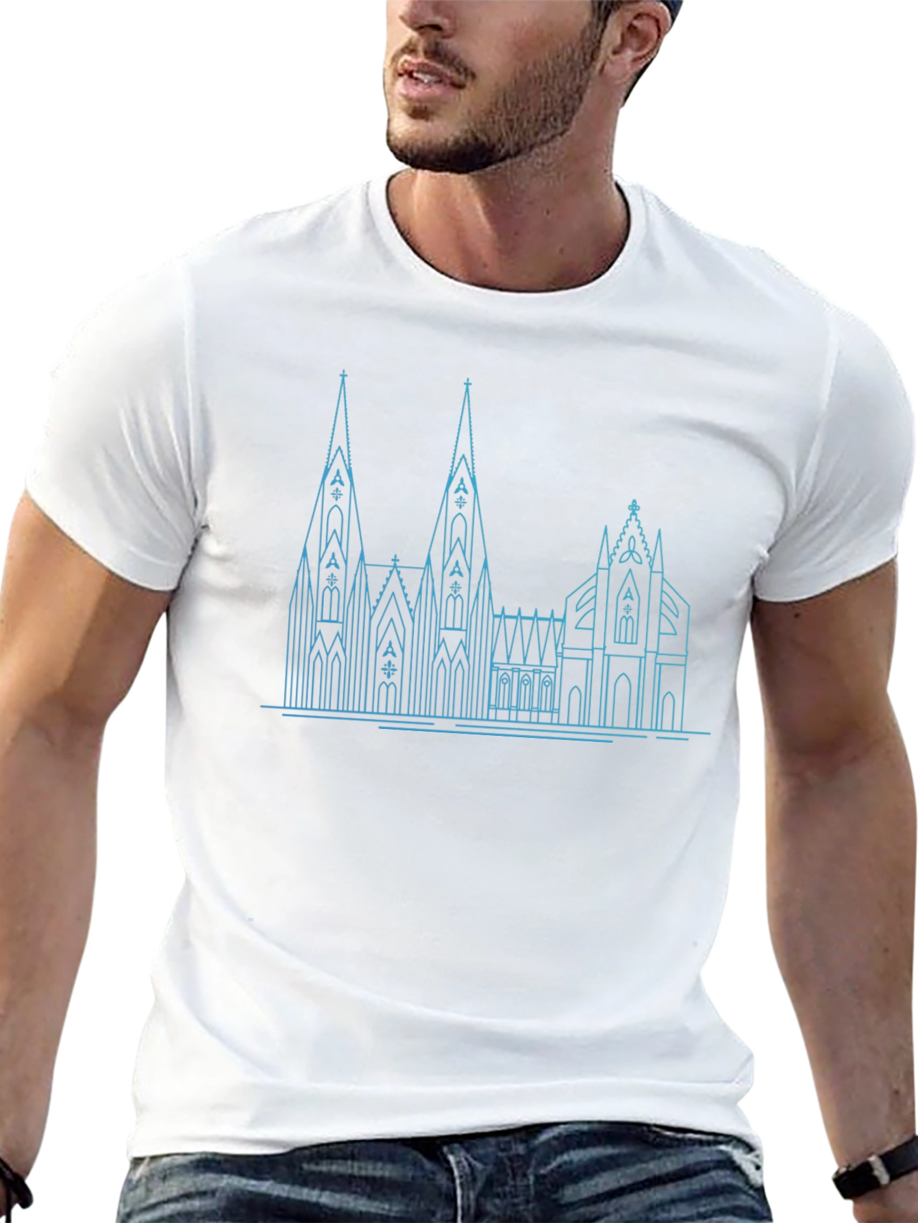 Cologne Cathedral T-Shirt - Minimalist Design