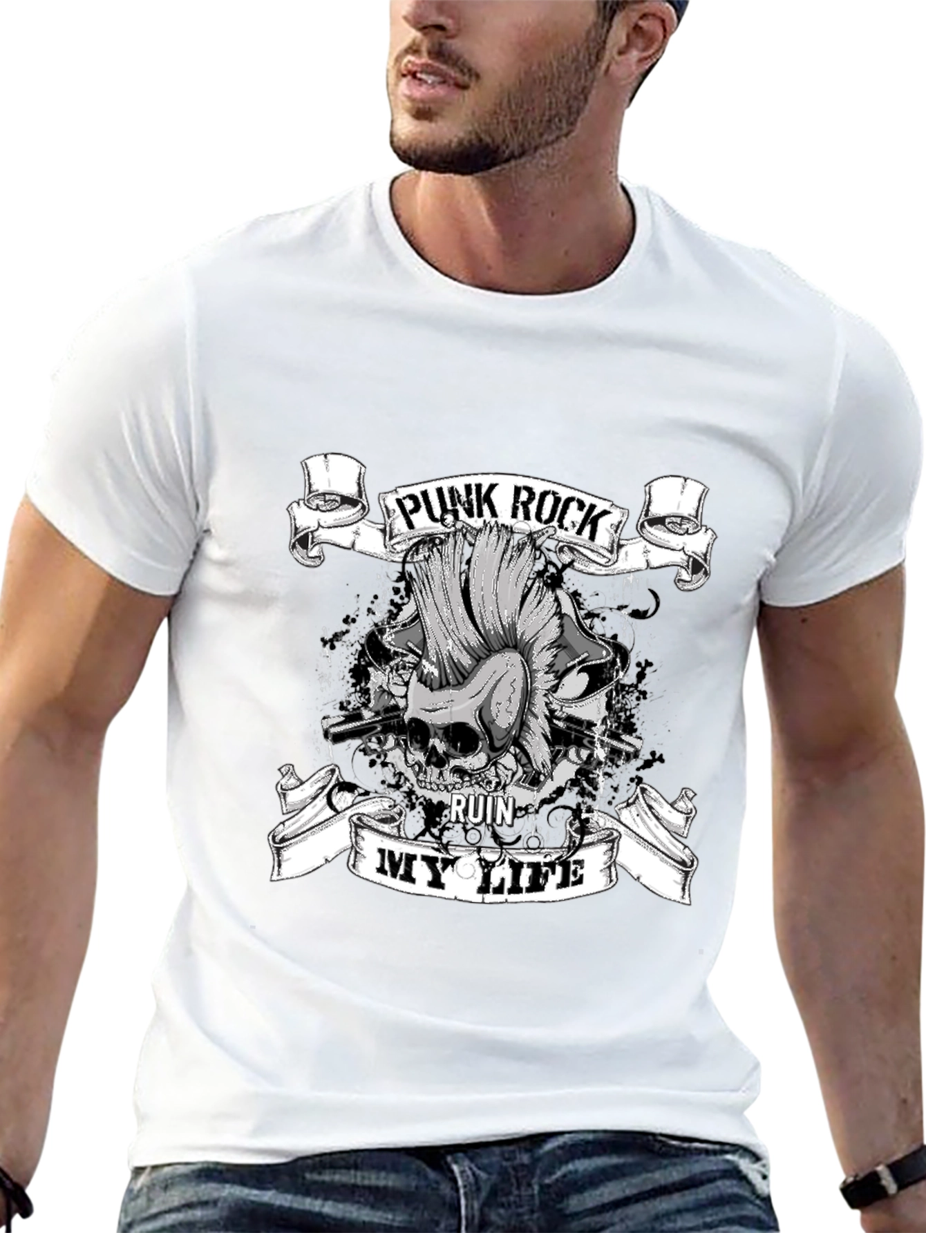 Punk Rock Ruin My Life Black T-Shirt