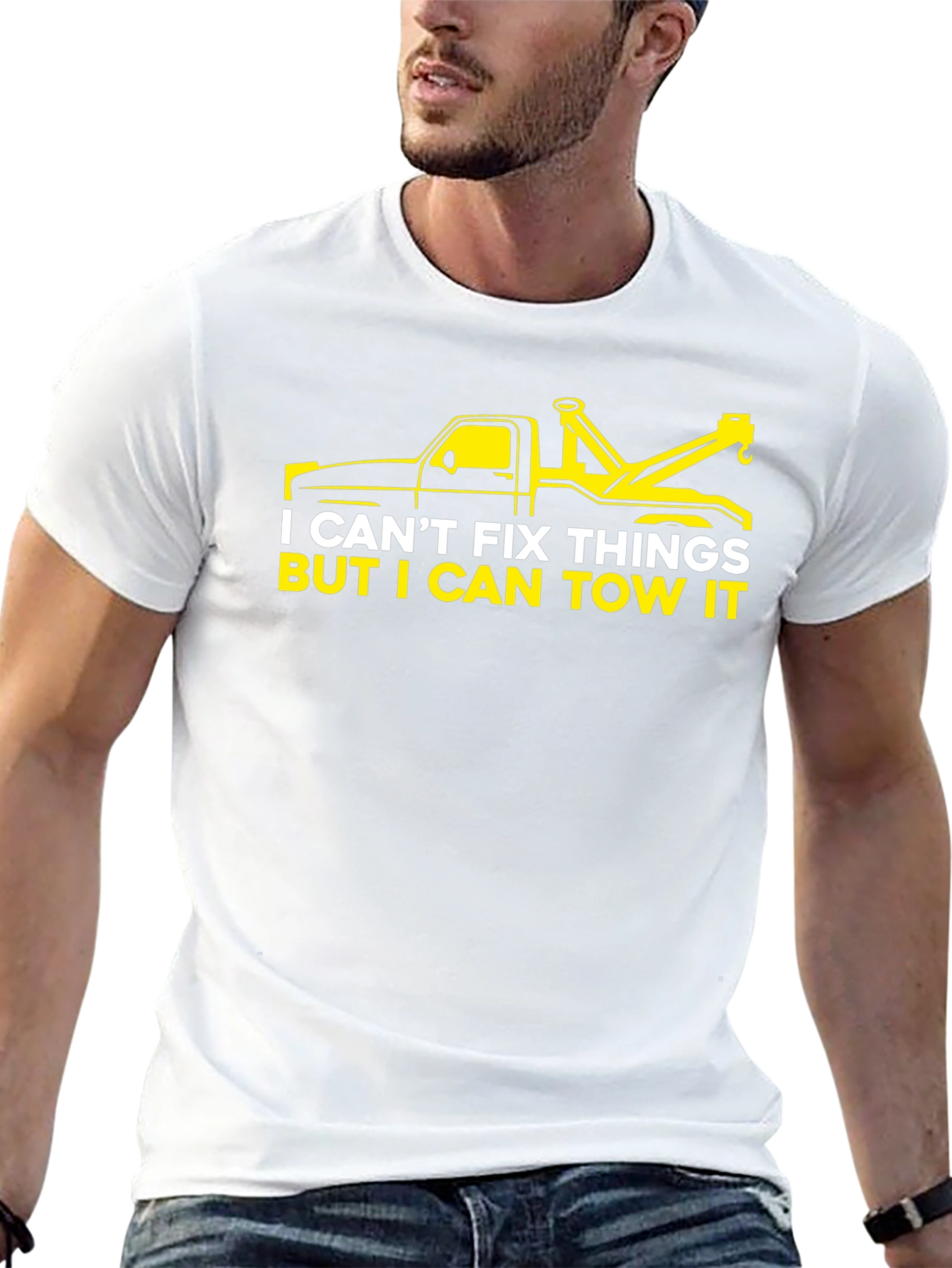 I Cant Fix Things Tow Truck Graphic T-Shirt