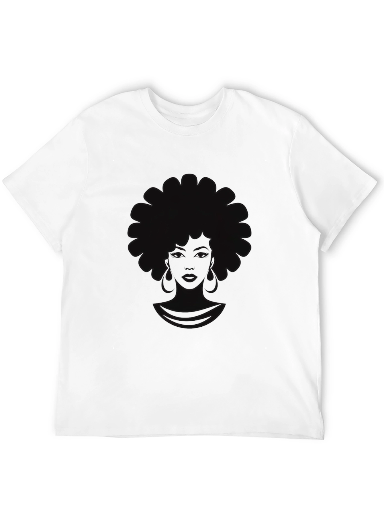 Afro Woman Graphic Black T-Shirt