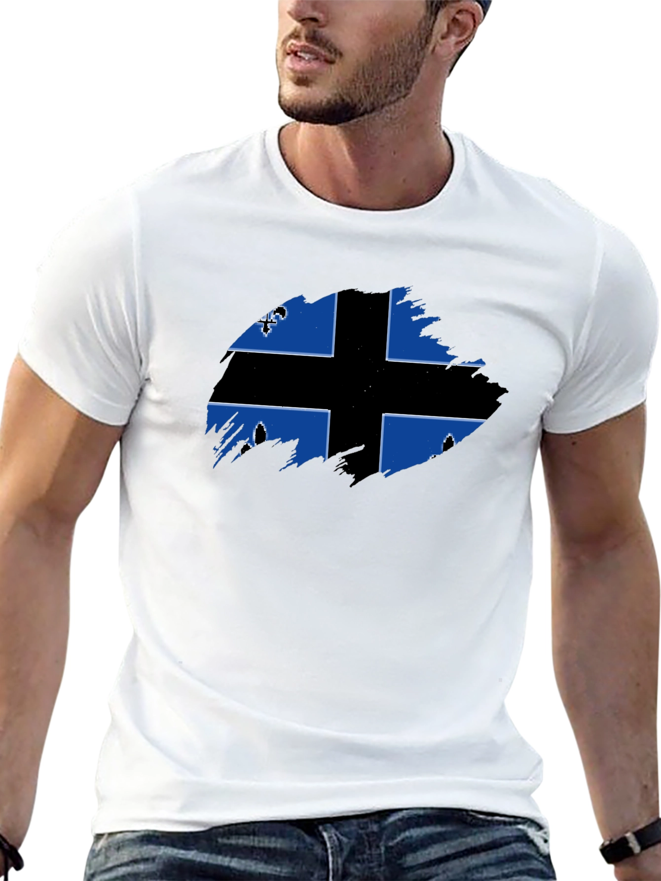 Quebec Flag T-Shirt - Black Graphic Tee