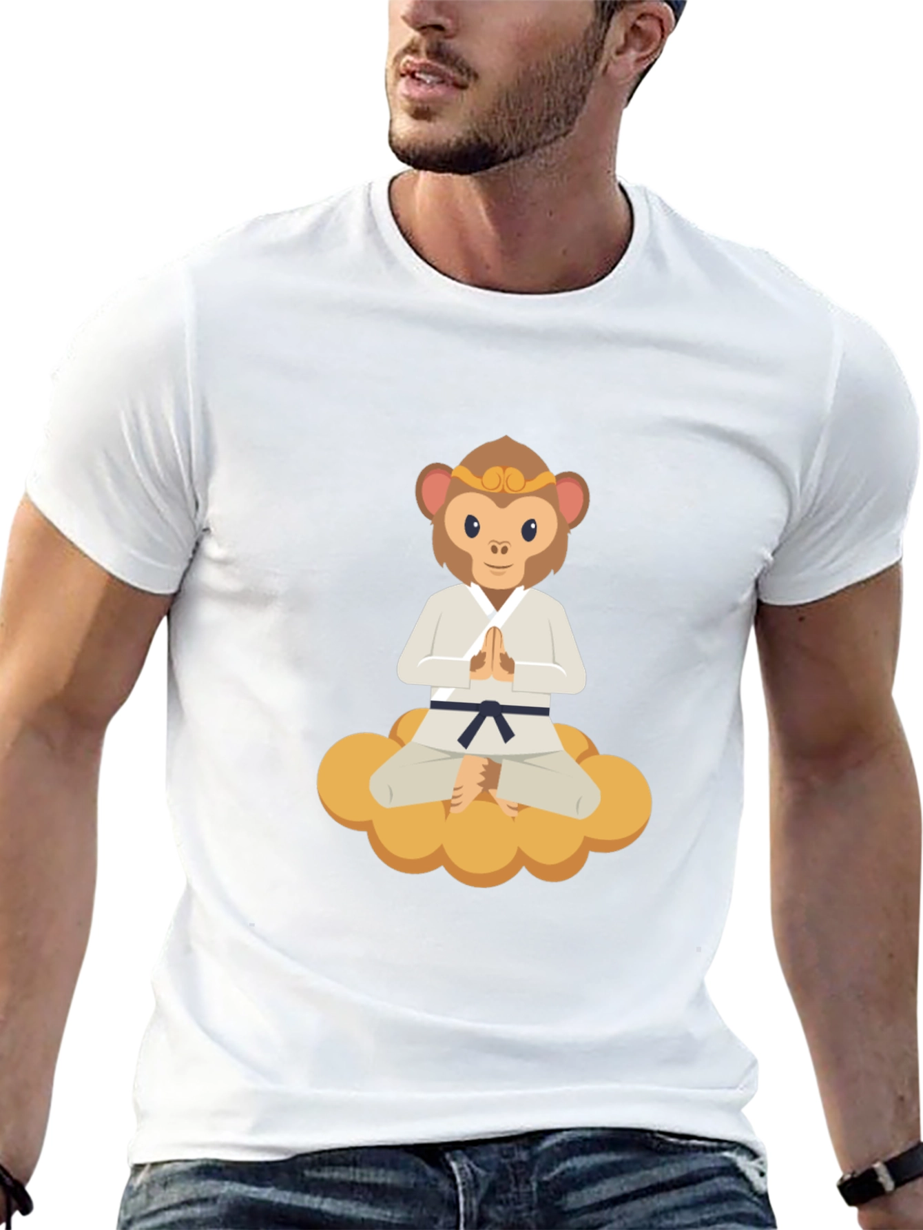 Monkey Karate Master T-Shirt - Black