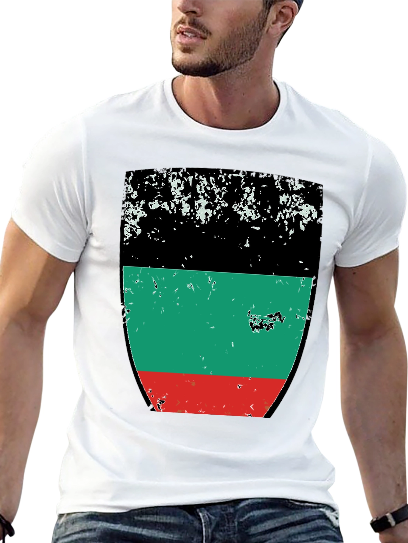 Retro Pan-African Flag T-Shirt - Black