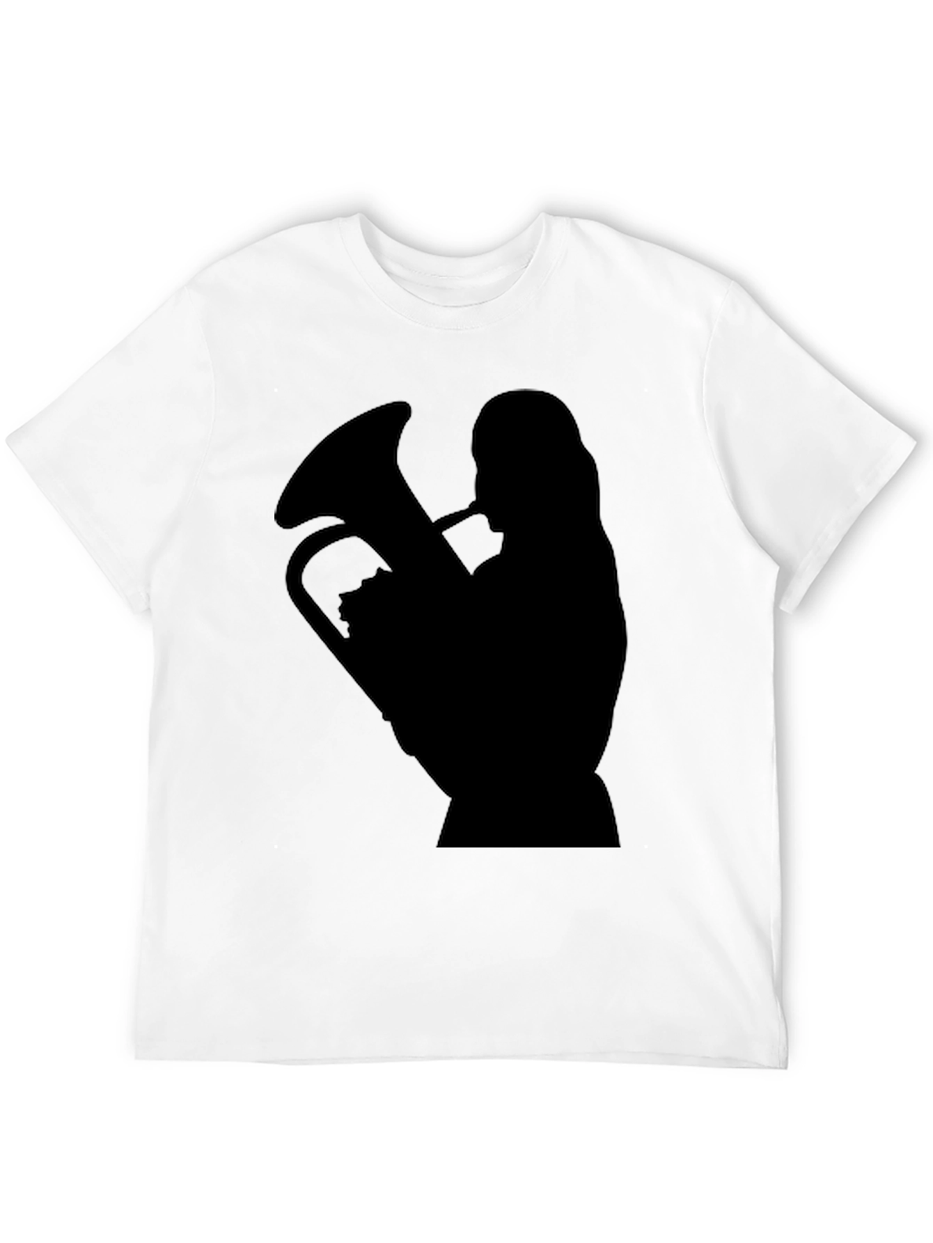 Tuba Player Silhouette T-Shirt - Black