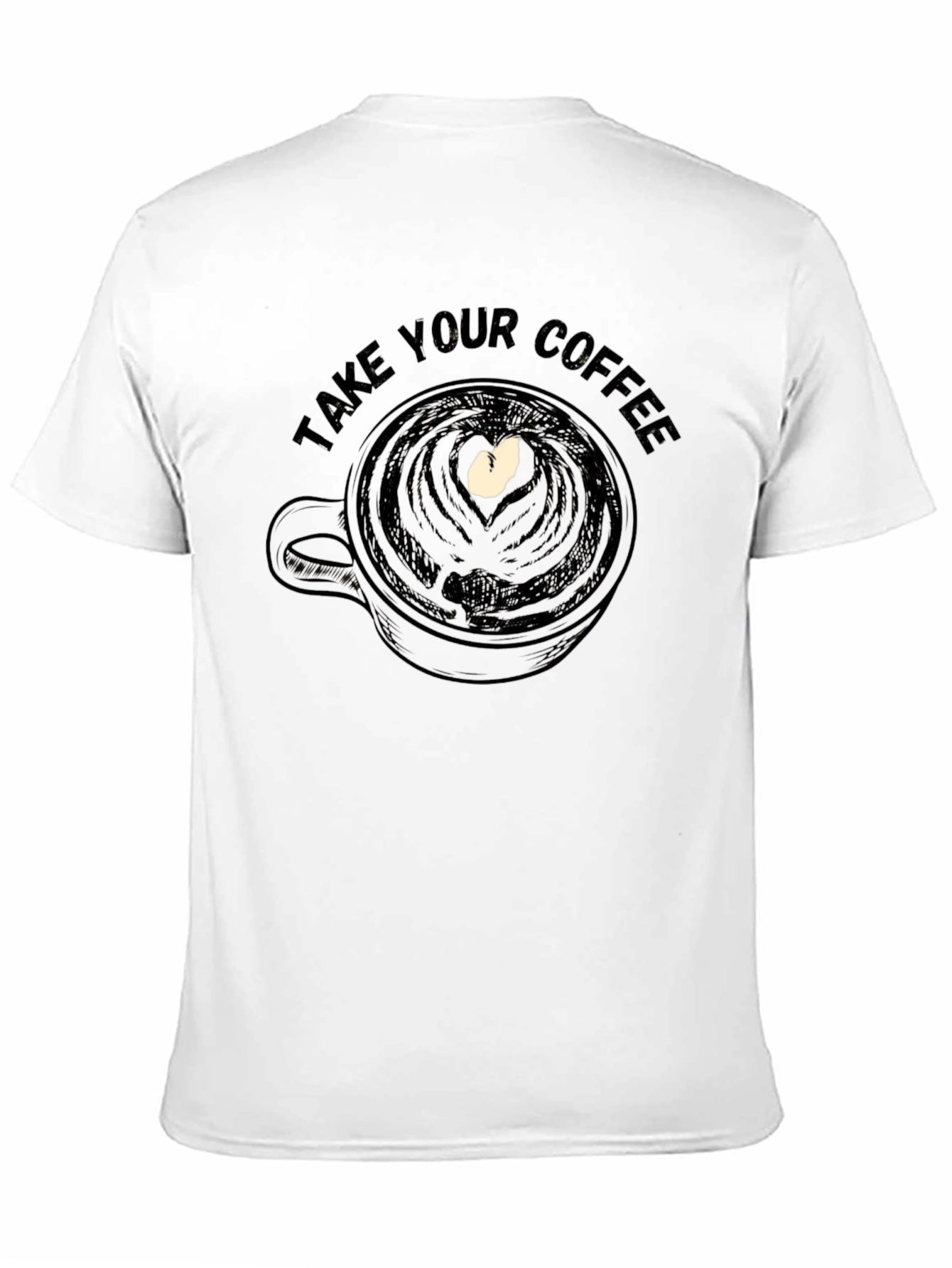 Take Your Coffee Mens Black Graphic Tee