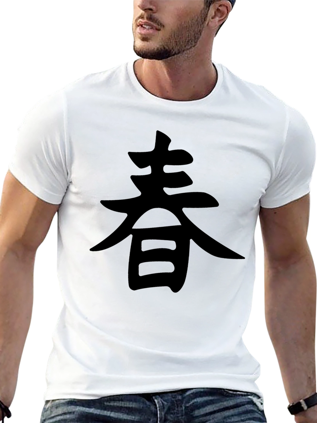Spring Kanji T-Shirt - Black Graphic Tee