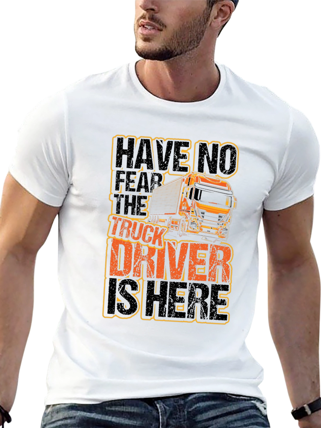 Truck Driver Graphic T-Shirt - Black Cotton Tee