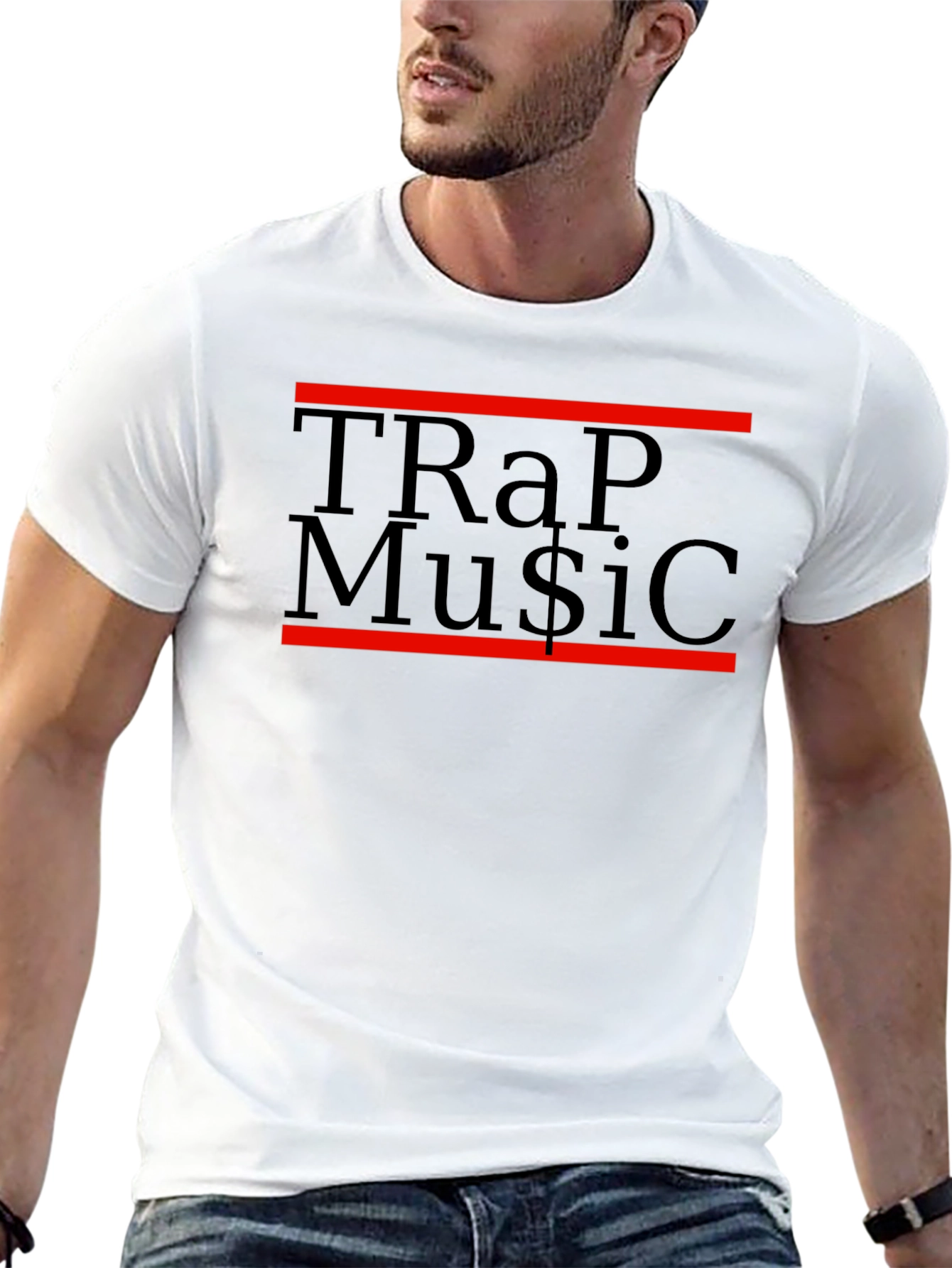 TRap Mu$ic Black Graphic Tee