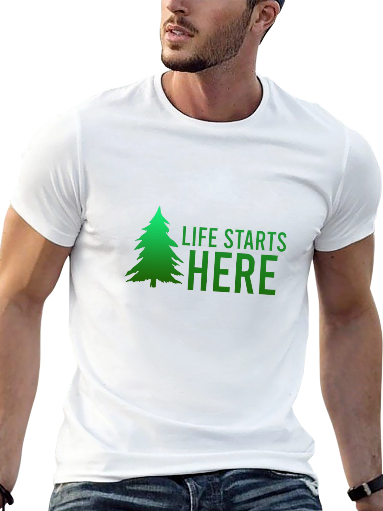 Life Starts Here Graphic Tee - Nature Inspired T-Shirt