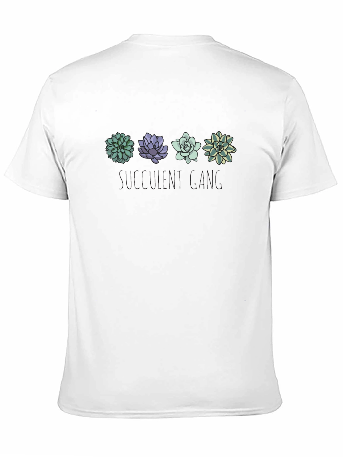 Succulent Crewneck T-Shirt - Black