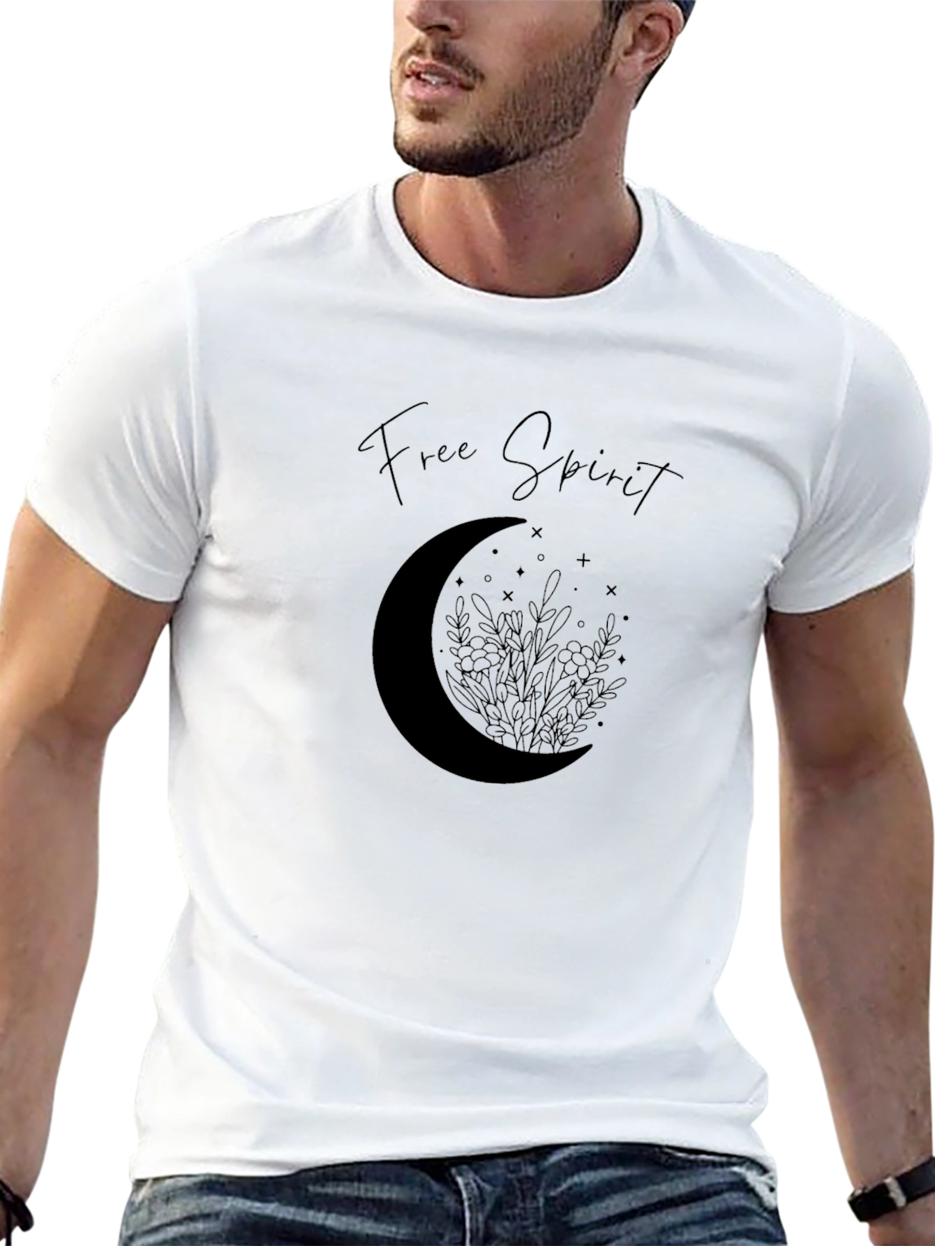 Free Spirit Crescent Moon Graphic Tee