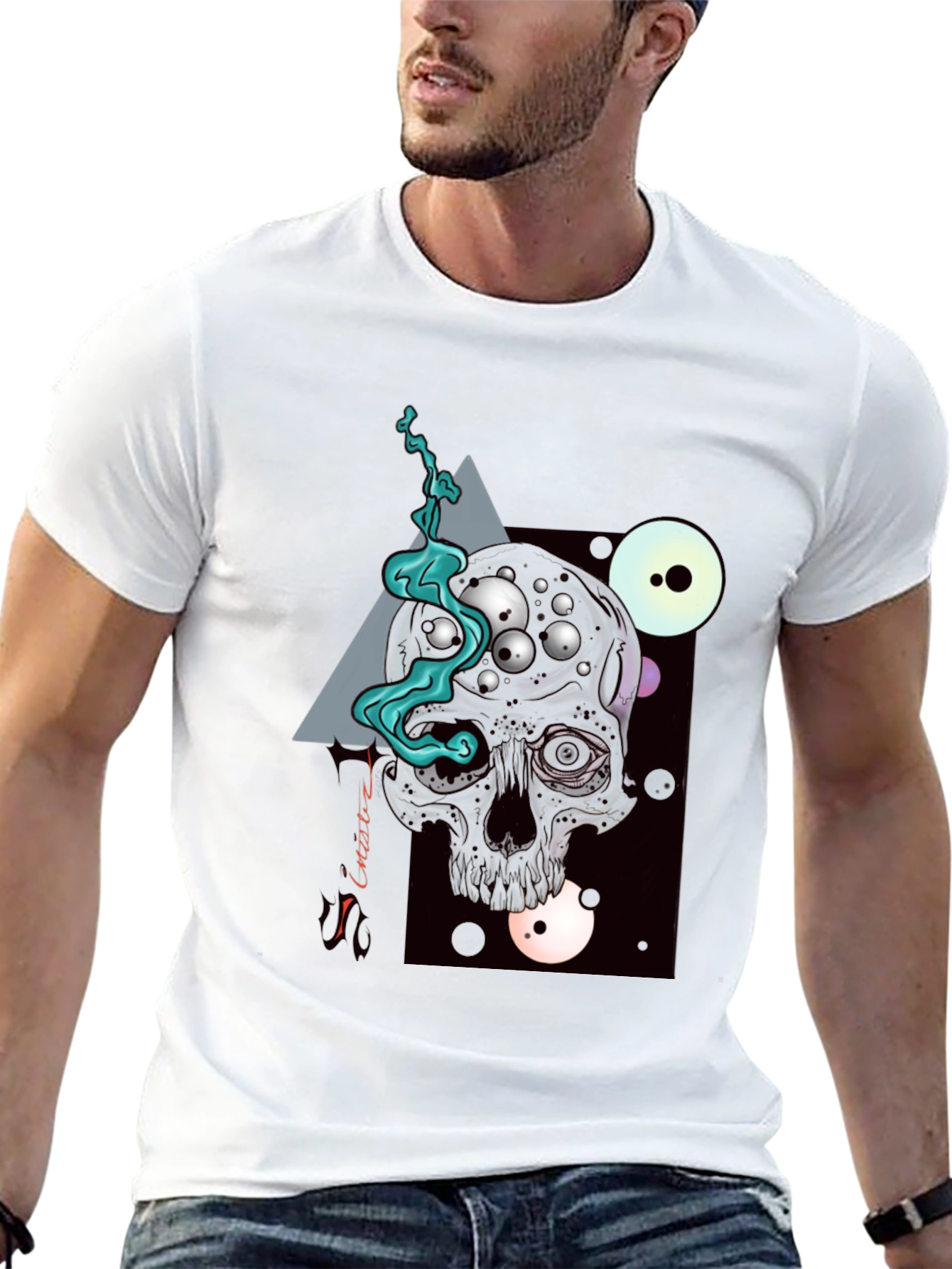 Dark Skull Graphic Tee - Unique Art T-Shirt