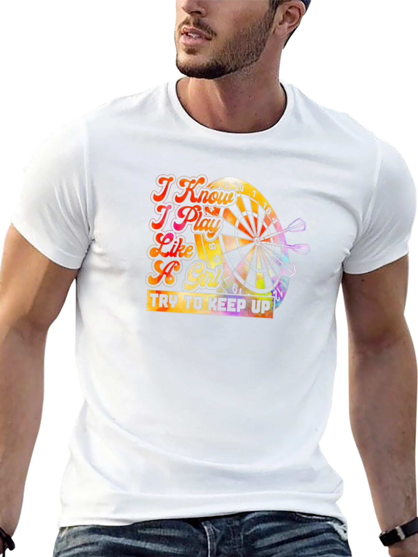 I Know I Play Like A Girl Dart T-Shirt